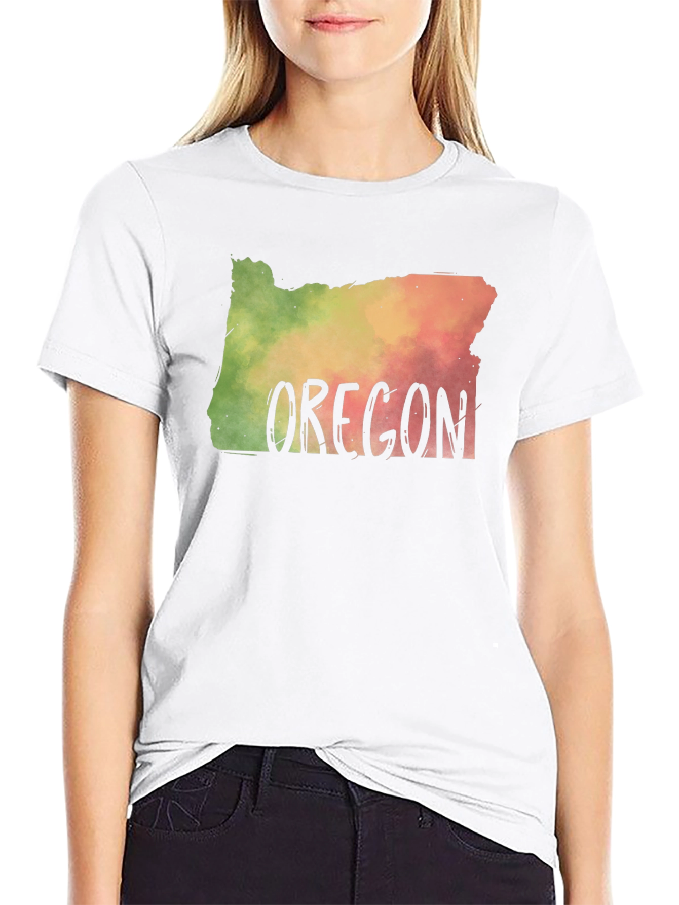 Oregon State Map T-Shirt Novelty Graphic Tee