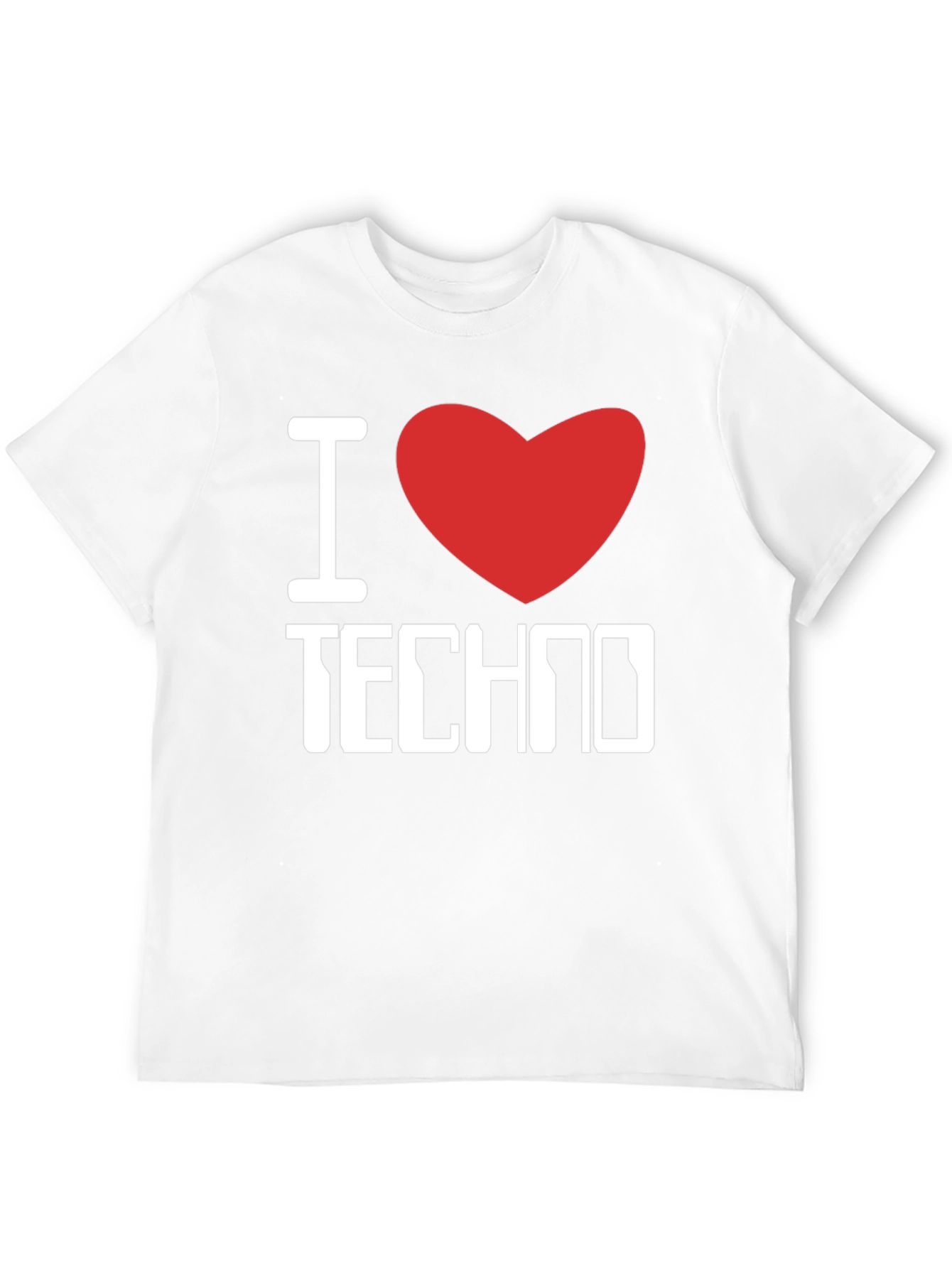 I Love Techno Black T-Shirt - Music Lover Tee