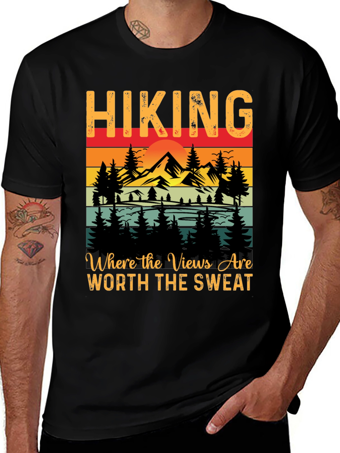 Hiking Graphic Tee - Views Worth the Sweat