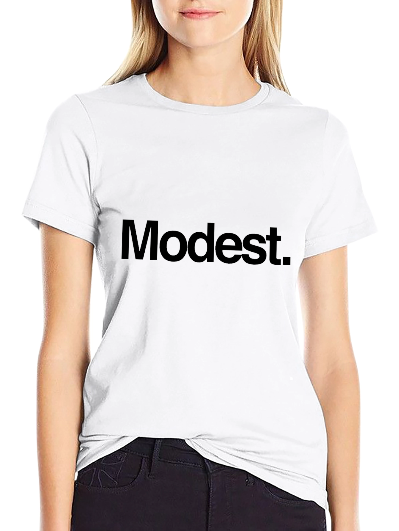 Modest. Black Graphic Tee