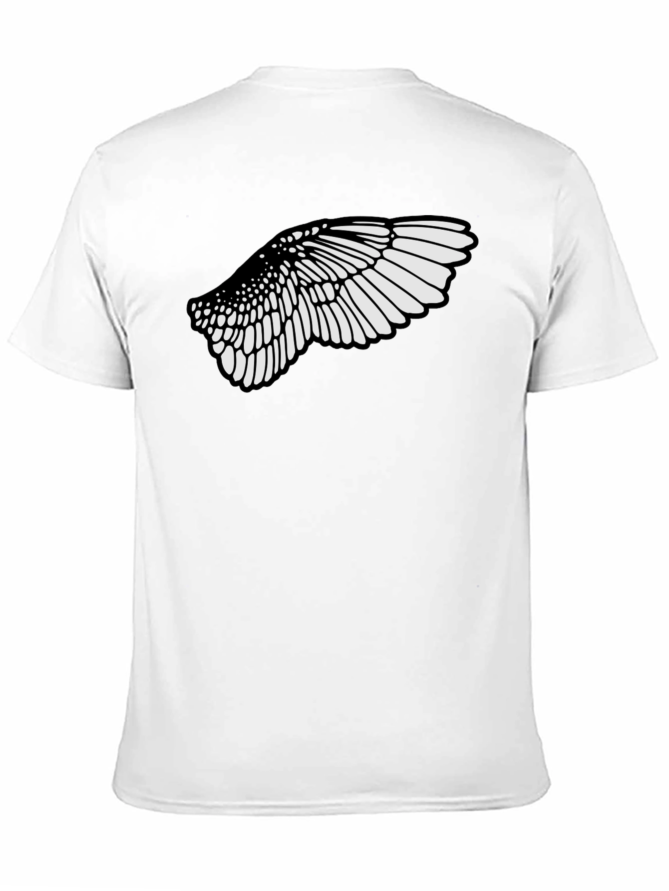 Black T-Shirt with Wing Graphic