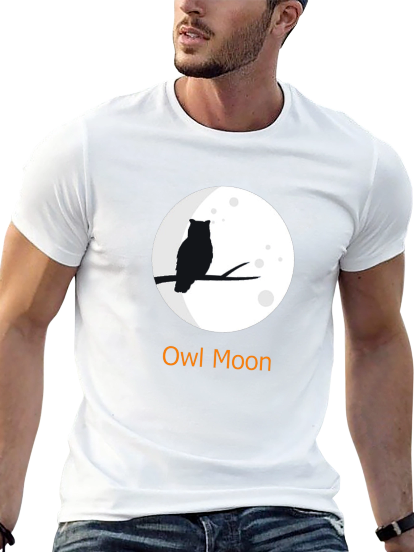 Owl Moon Graphic T-Shirt - Unisex Black Tee
