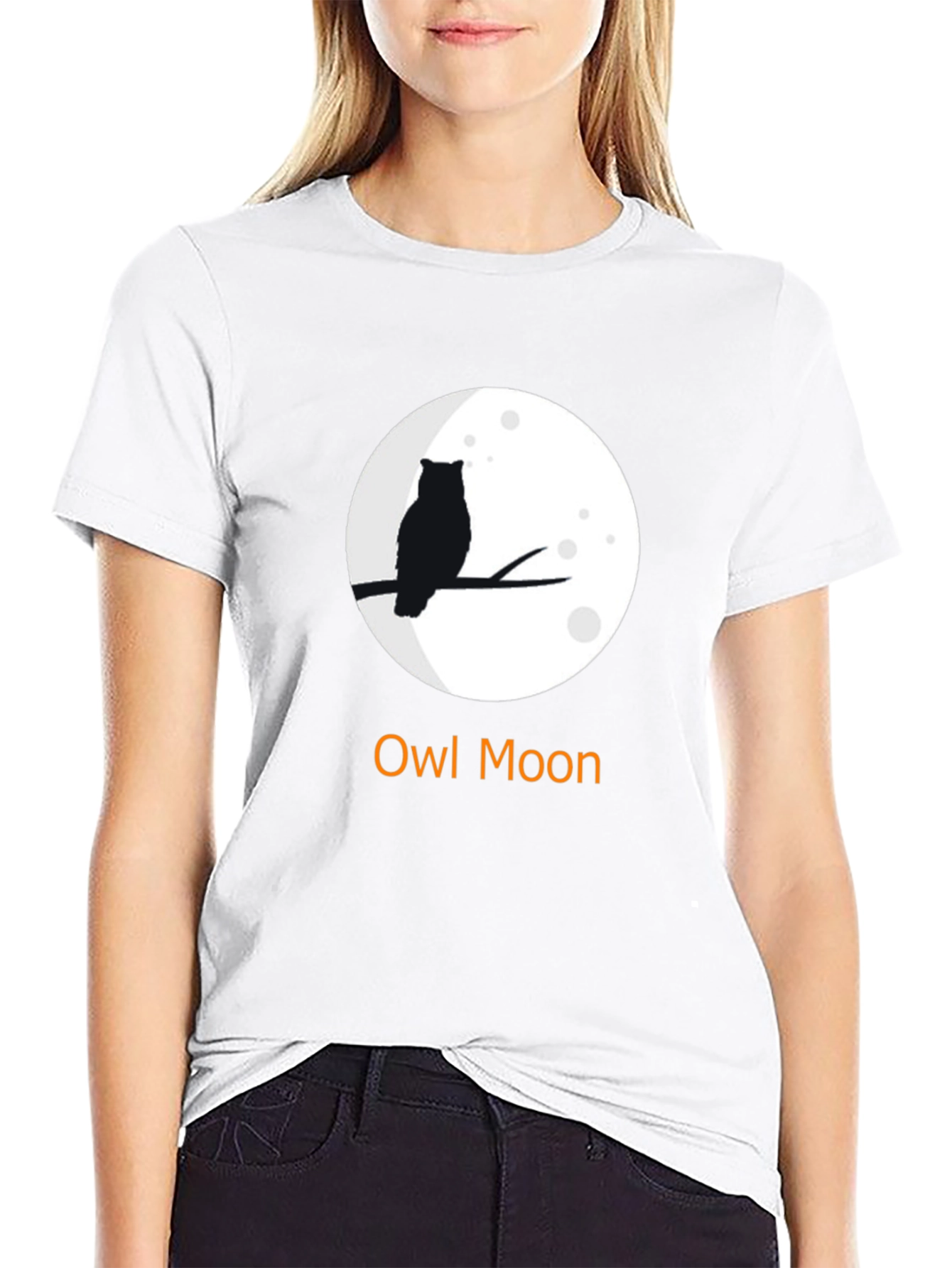 Owl Moon Graphic T-Shirt - Unisex Black Tee