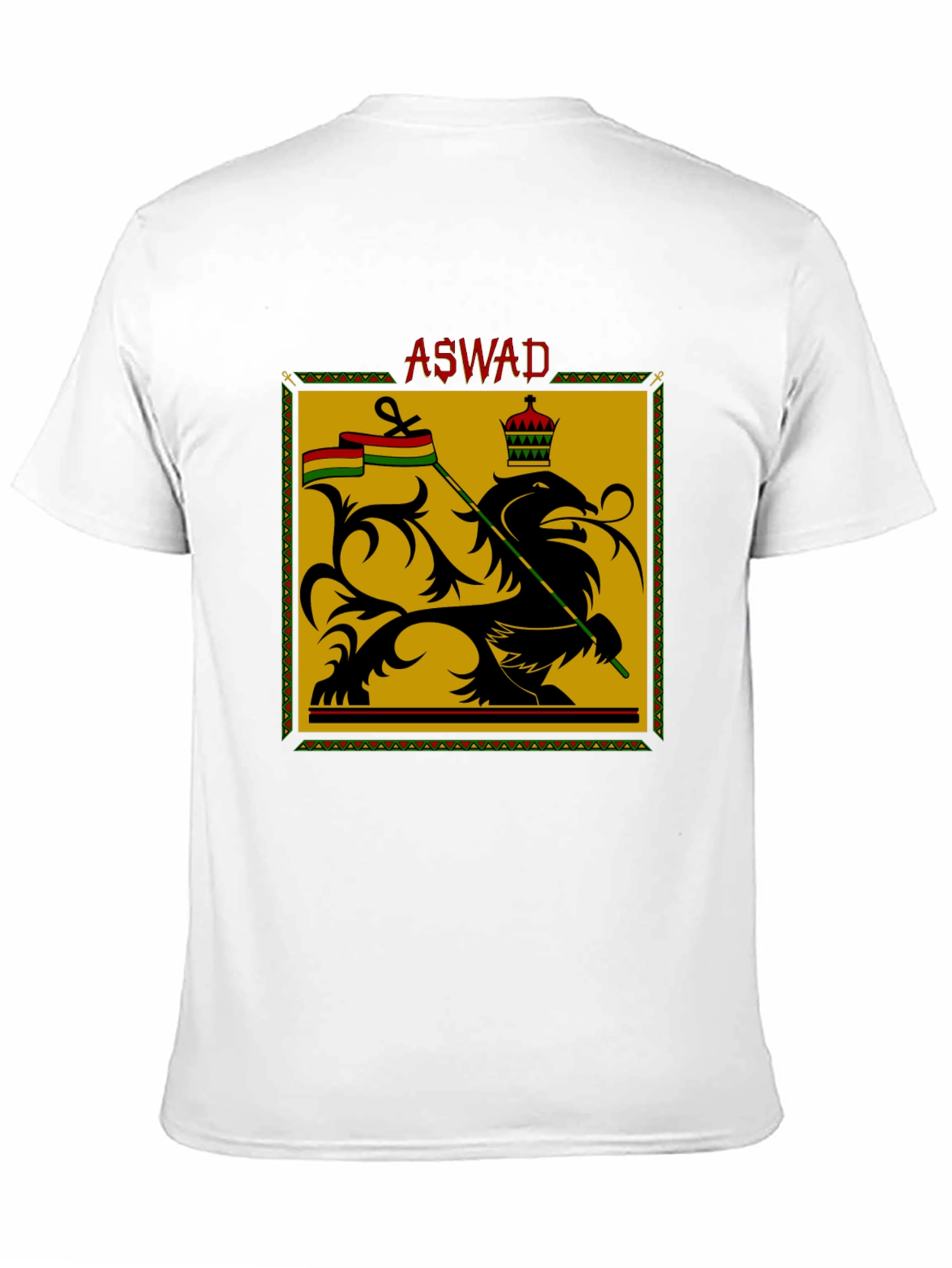 Aswad Reggae Lion Graphic Tee - Black Cotton T-Shirt