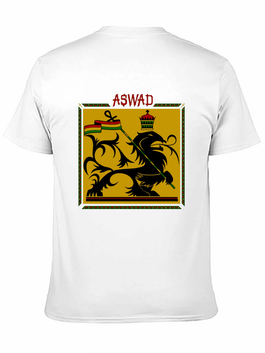 Aswad Reggae Lion Graphic Tee - Black Cotton T-Shirt
