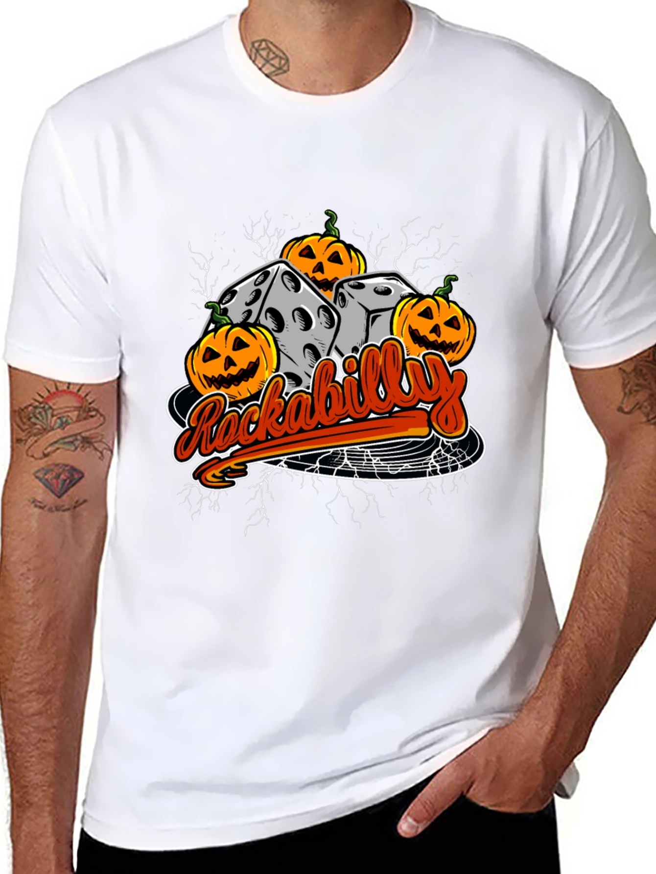 Rockabilly Halloween Dice T-Shirt
