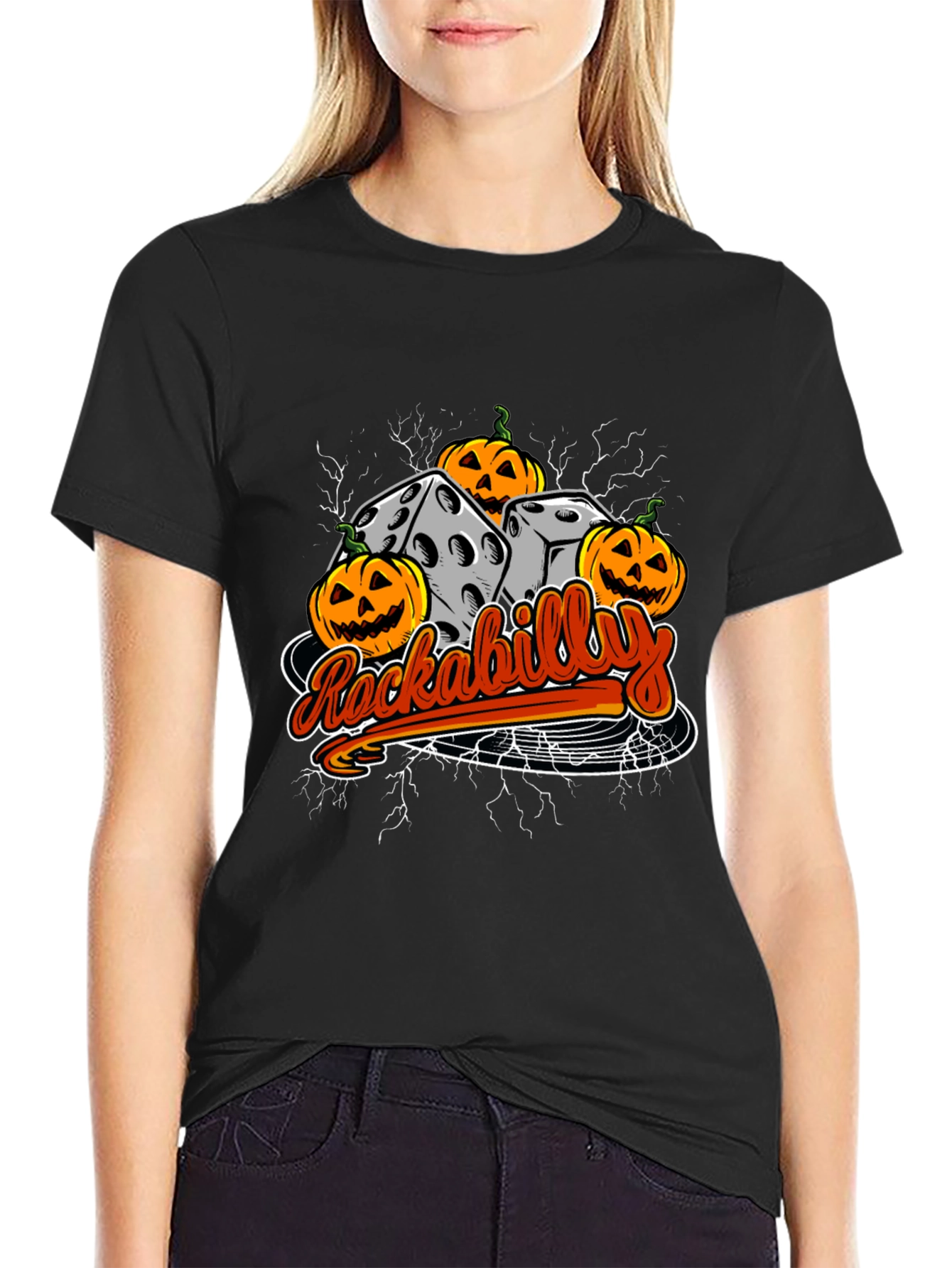 Rockabilly Halloween Dice T-Shirt