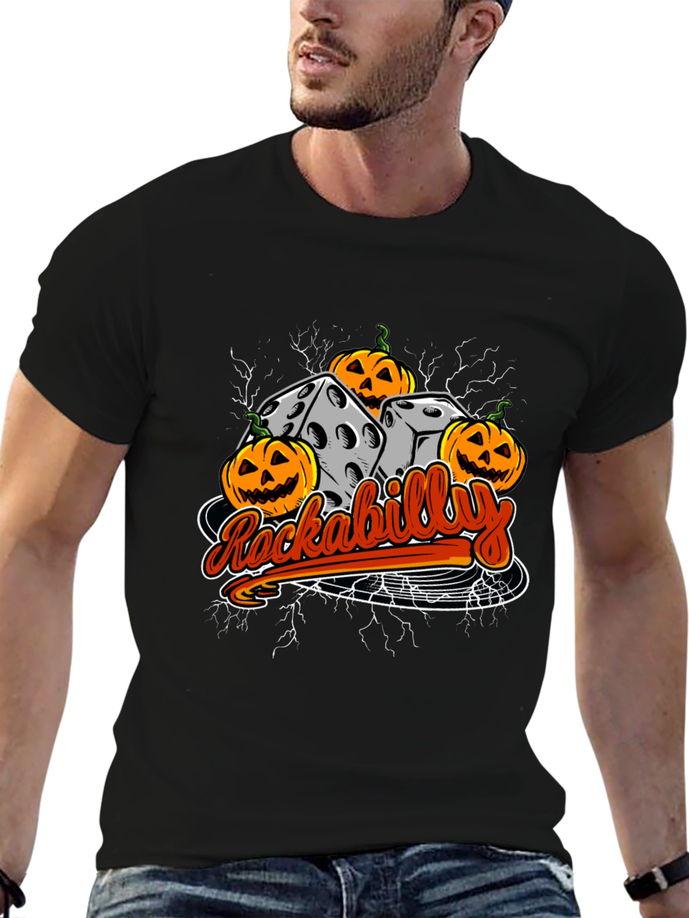Rockabilly Halloween Dice T-Shirt