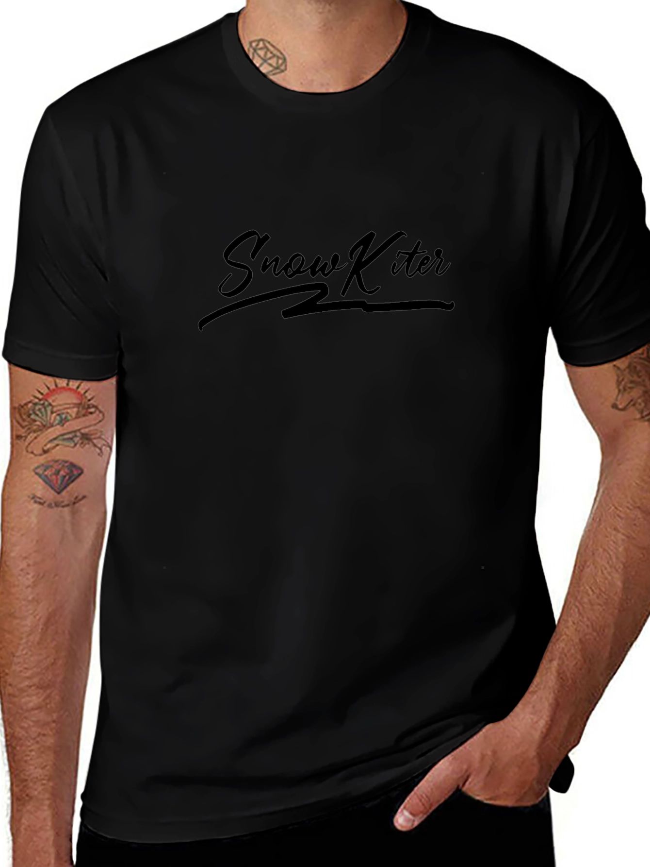 Snow Kiter Black T-Shirt