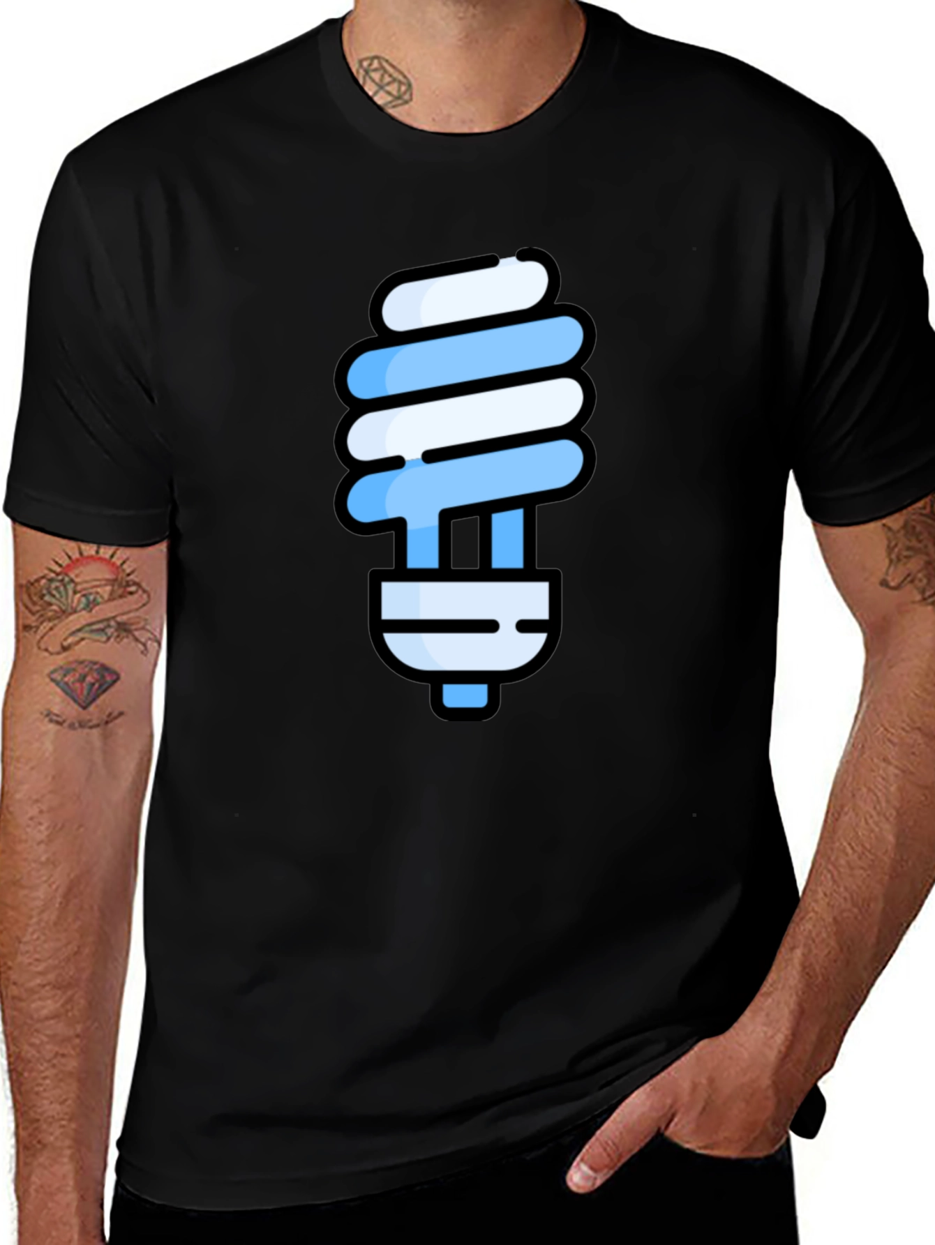 Energy Saving Bulb Graphic Tee - Modern Comfort