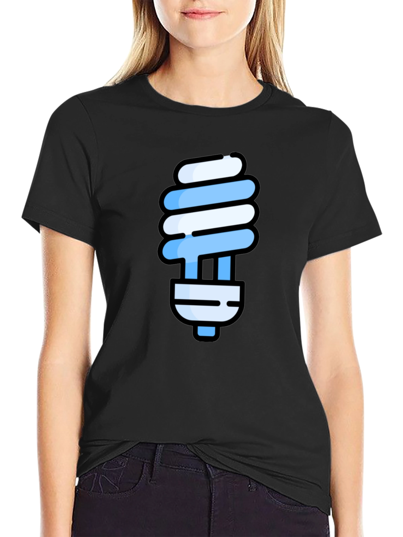Energy Saving Bulb Graphic Tee - Modern Comfort