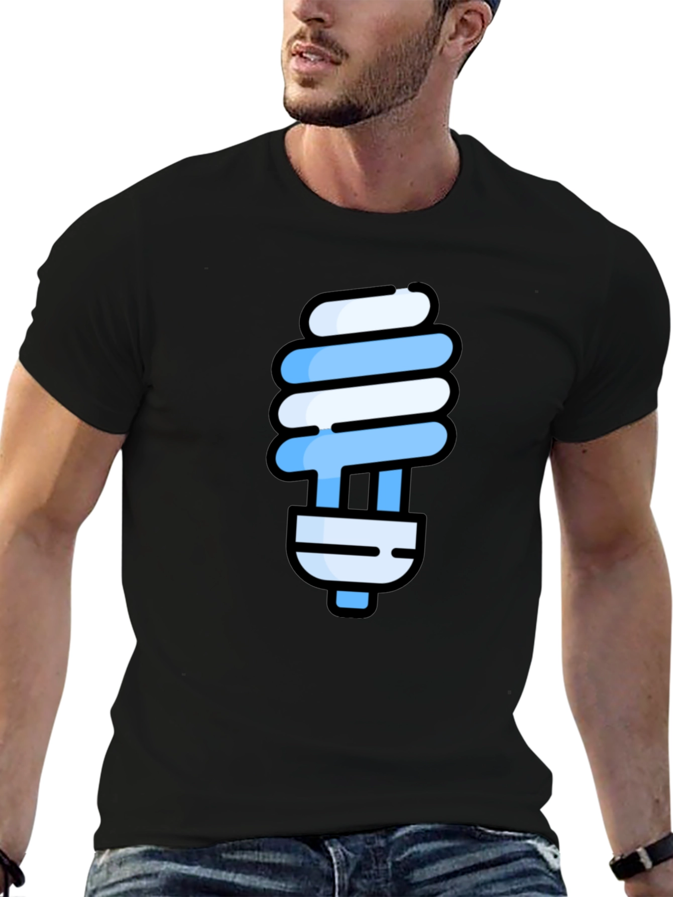 Energy Saving Bulb Graphic Tee - Modern Comfort
