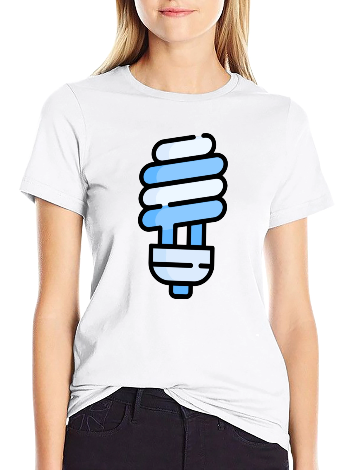 Energy Saving Bulb Graphic Tee - Modern Comfort