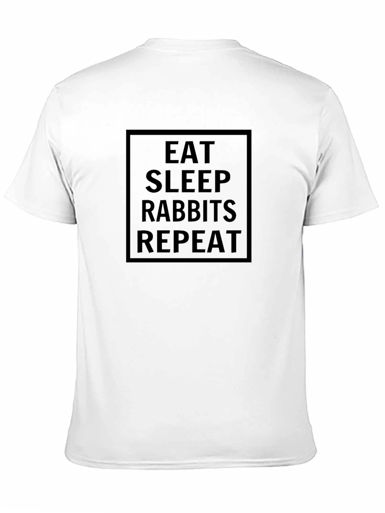 Eat Sleep Rabbits Repeat Black Graphic Tee