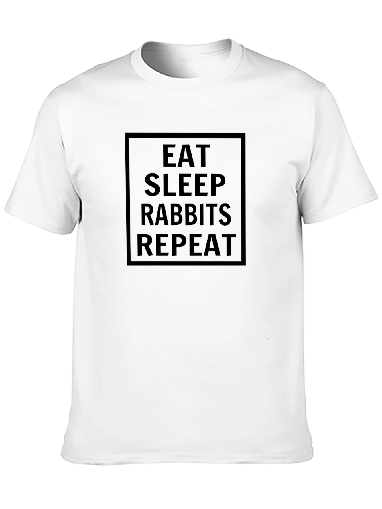 Eat Sleep Rabbits Repeat Black Graphic Tee