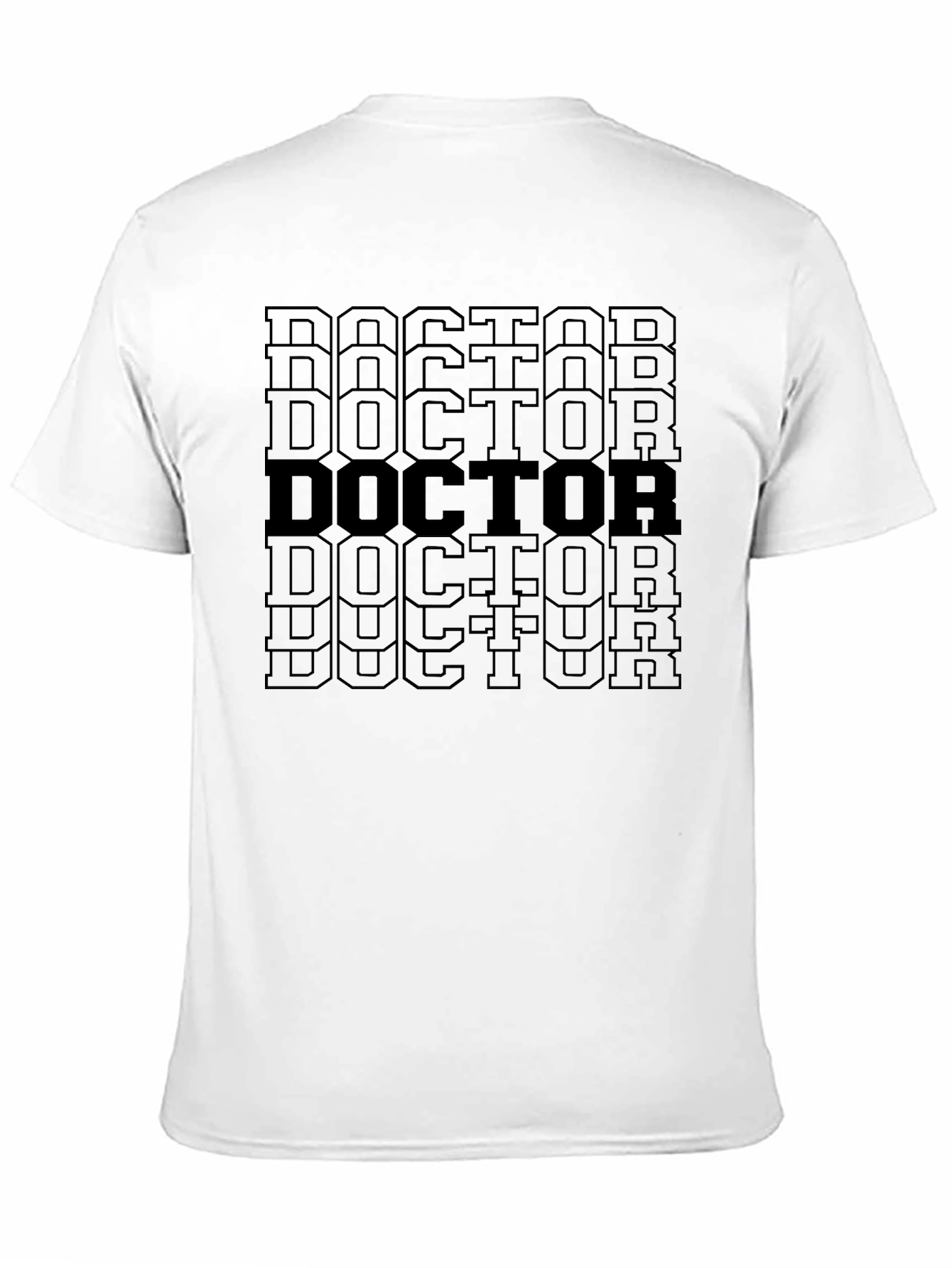 Doctor Text Graphic Black T-Shirt