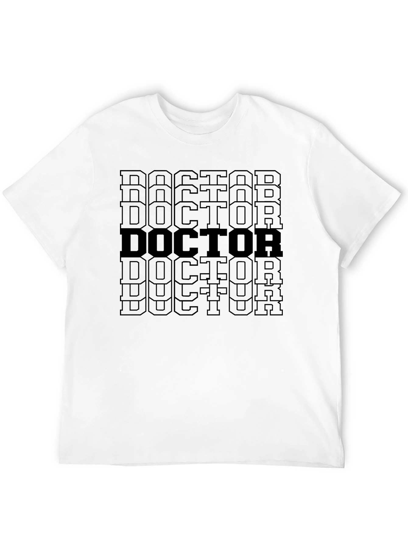 Doctor Text Graphic Black T-Shirt