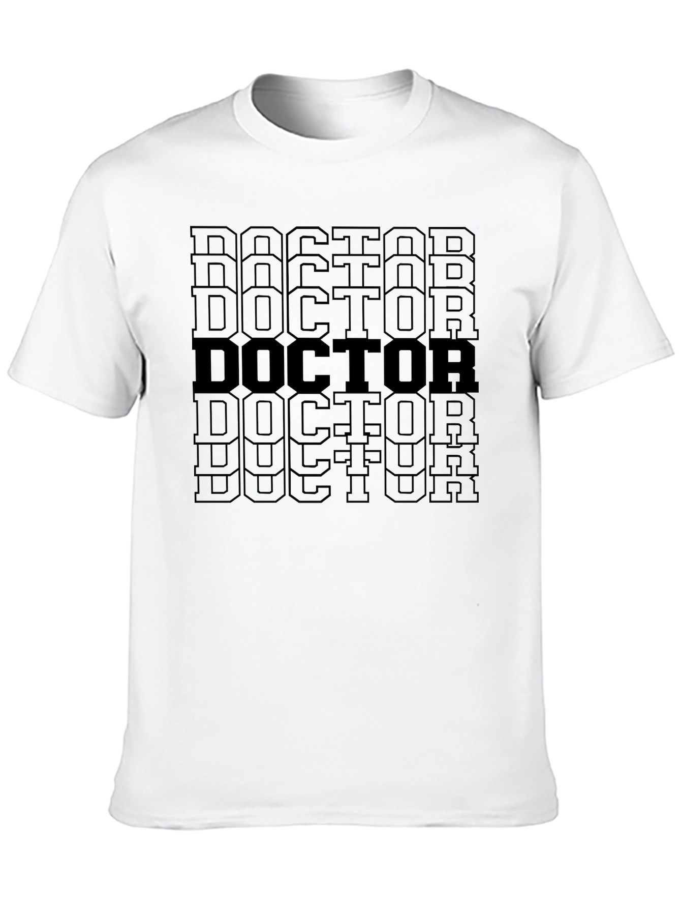Doctor Text Graphic Black T-Shirt