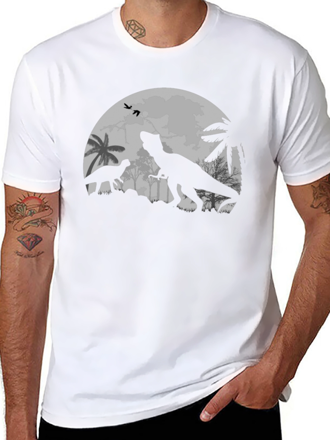 Dinosaur Silhouette Graphic Tee