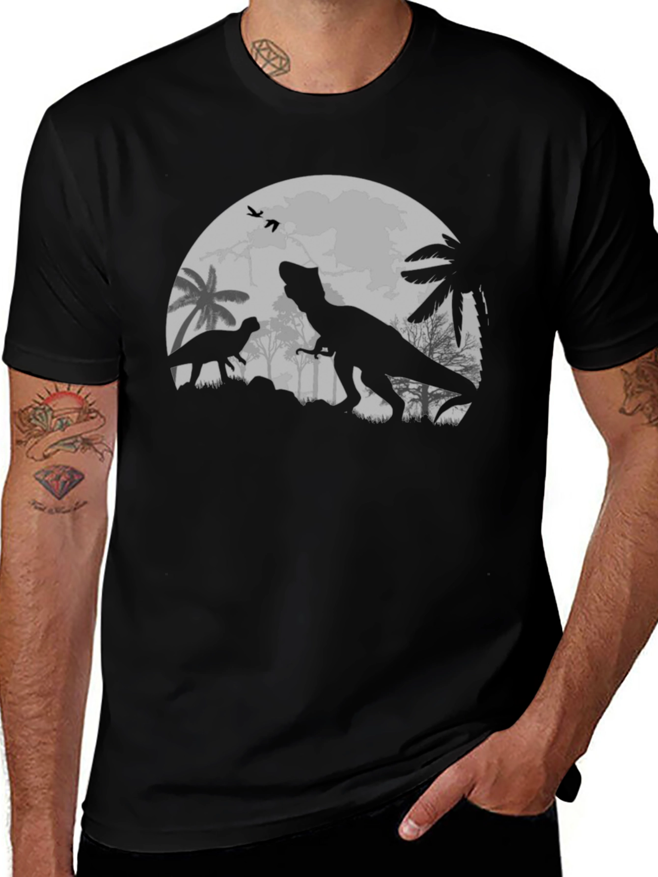 Dinosaur Silhouette Graphic Tee