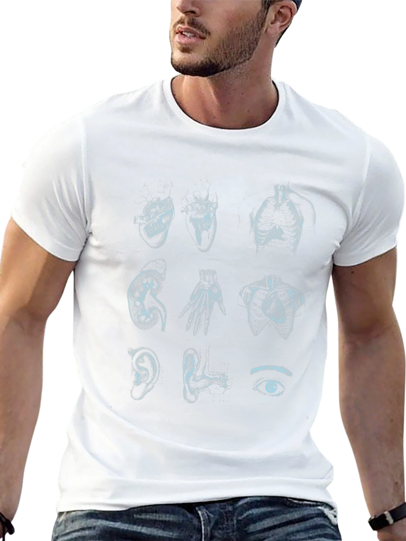Anatomical Sketch Print T-Shirt