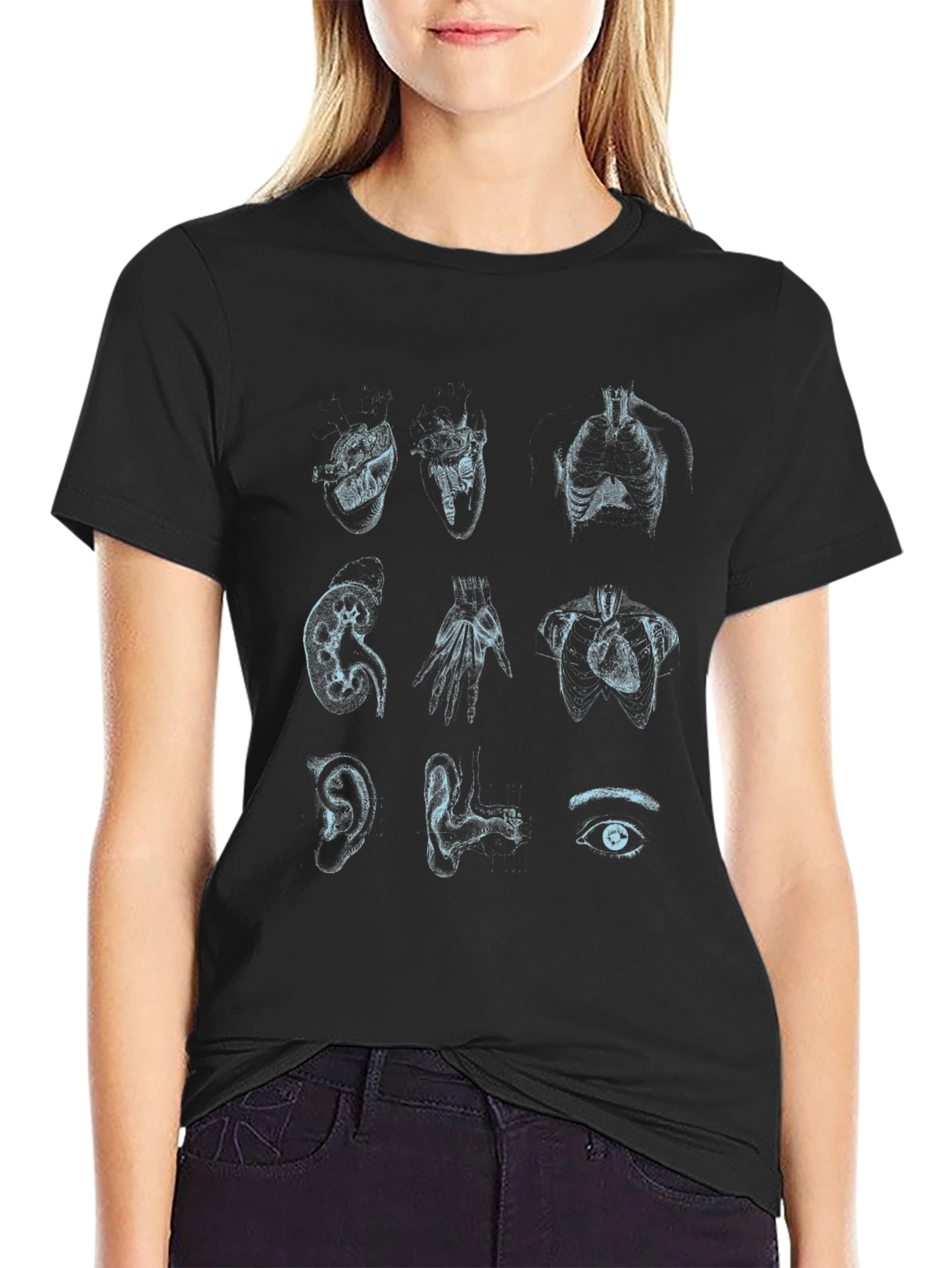 Anatomical Sketch Print T-Shirt