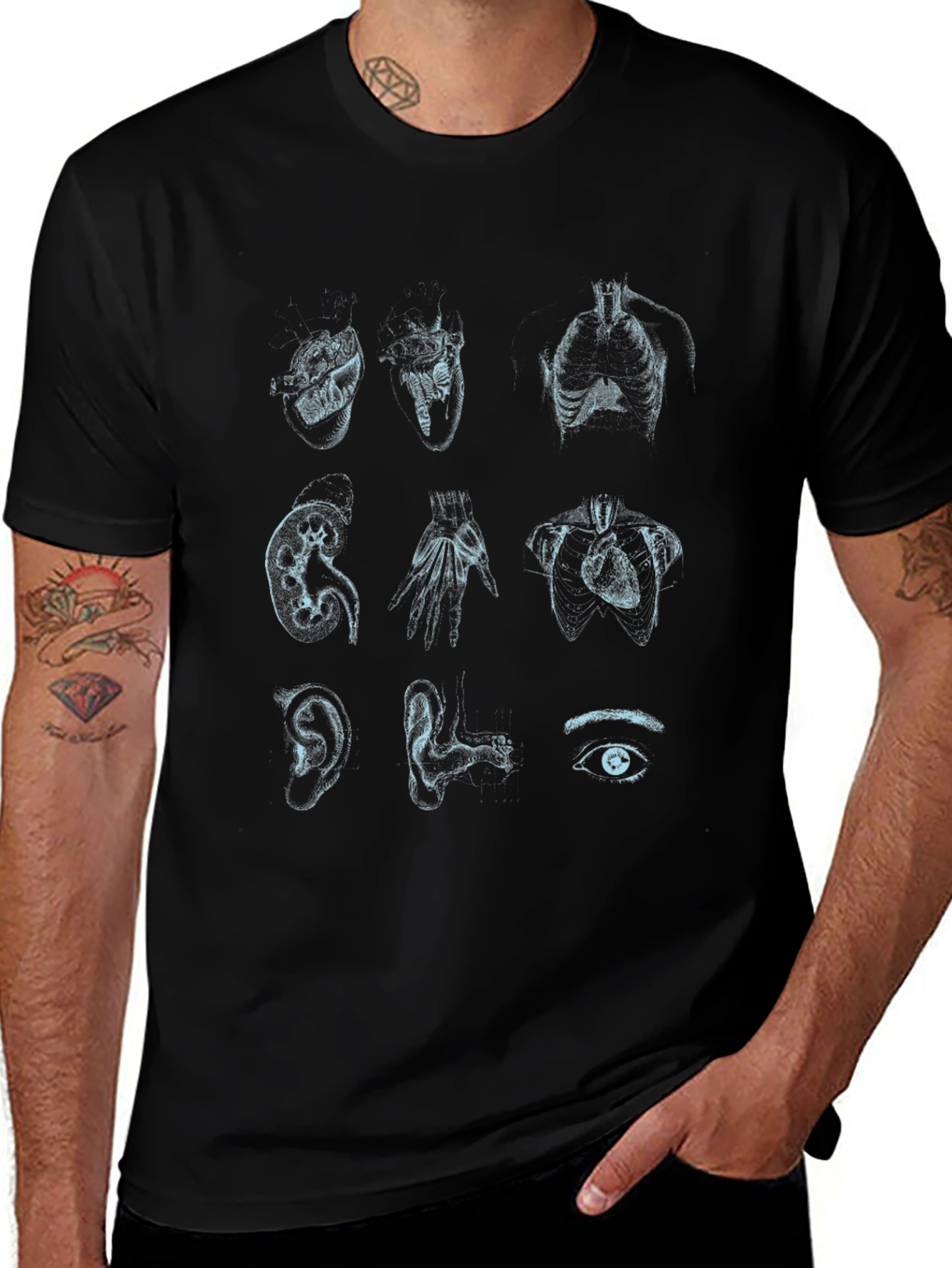 Anatomical Sketch Print T-Shirt