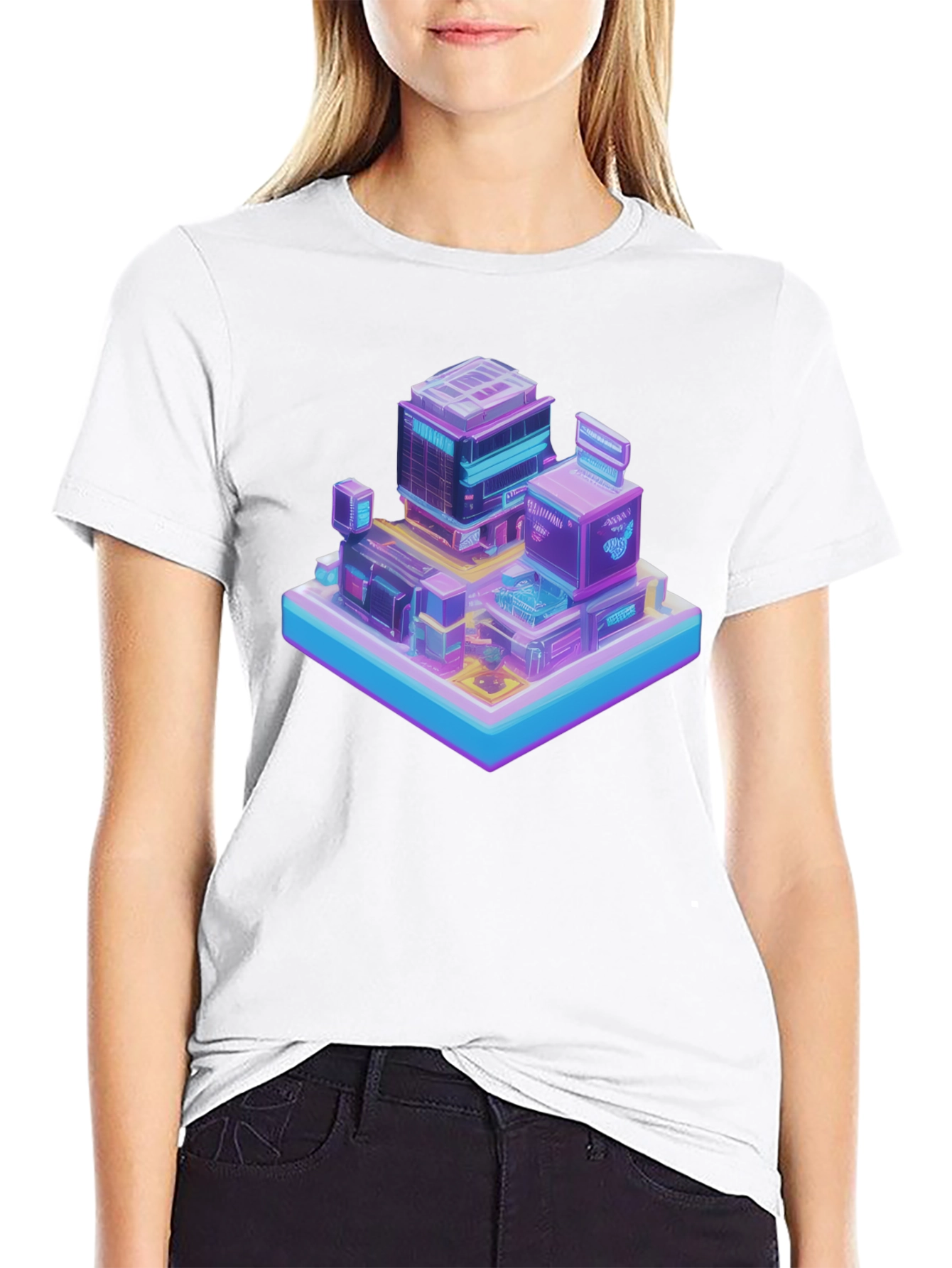 Cyberpunk Cityscape T-Shirt