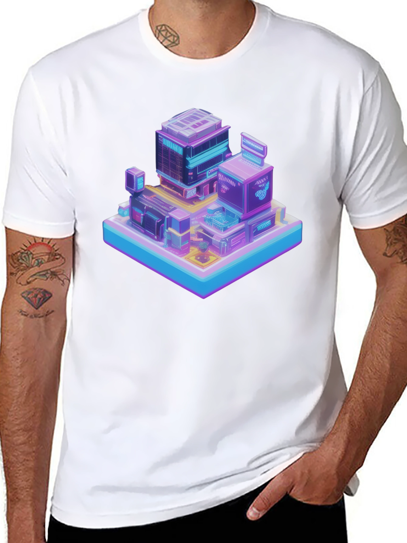 Cyberpunk Cityscape T-Shirt