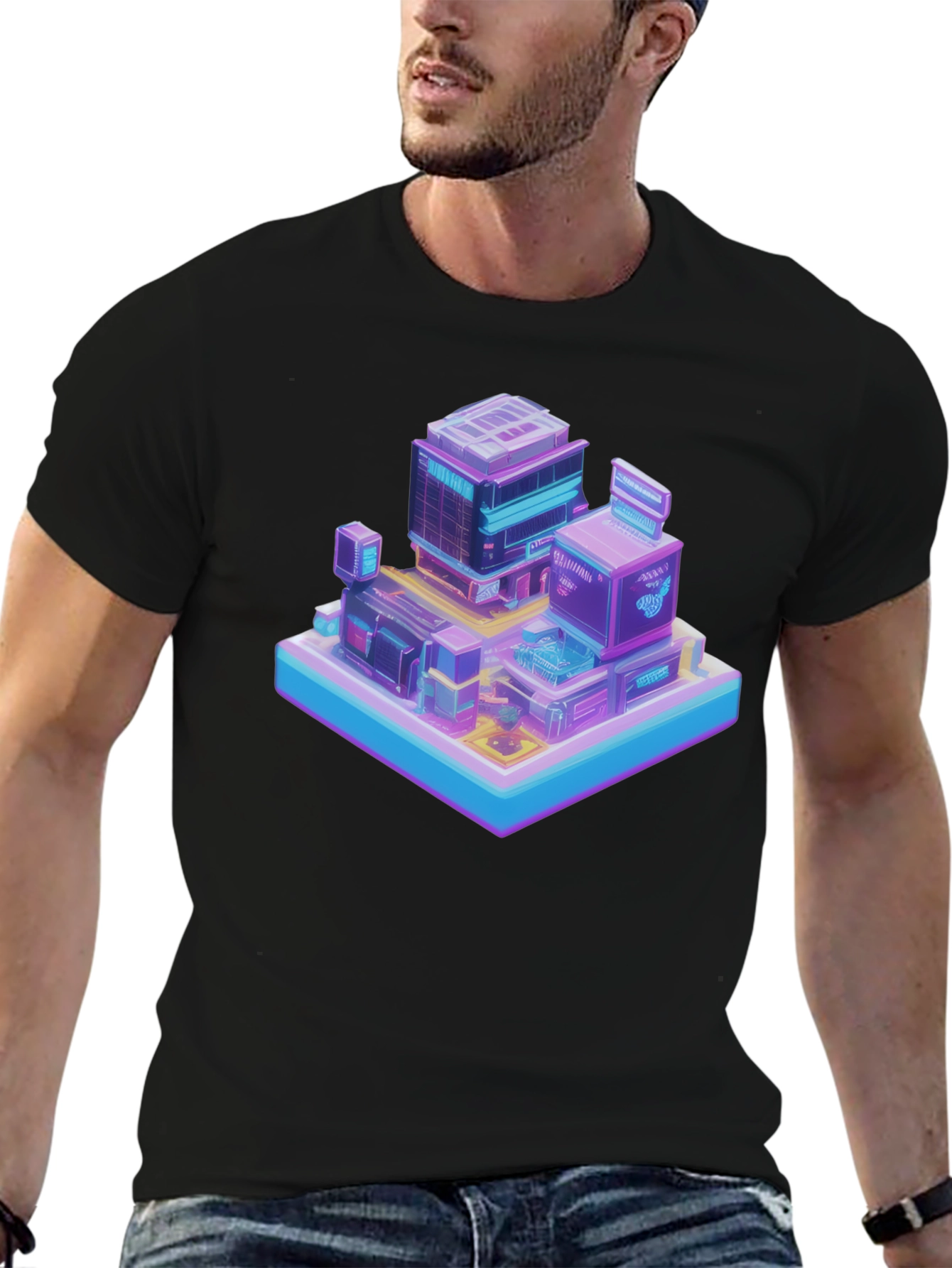 Cyberpunk Cityscape T-Shirt