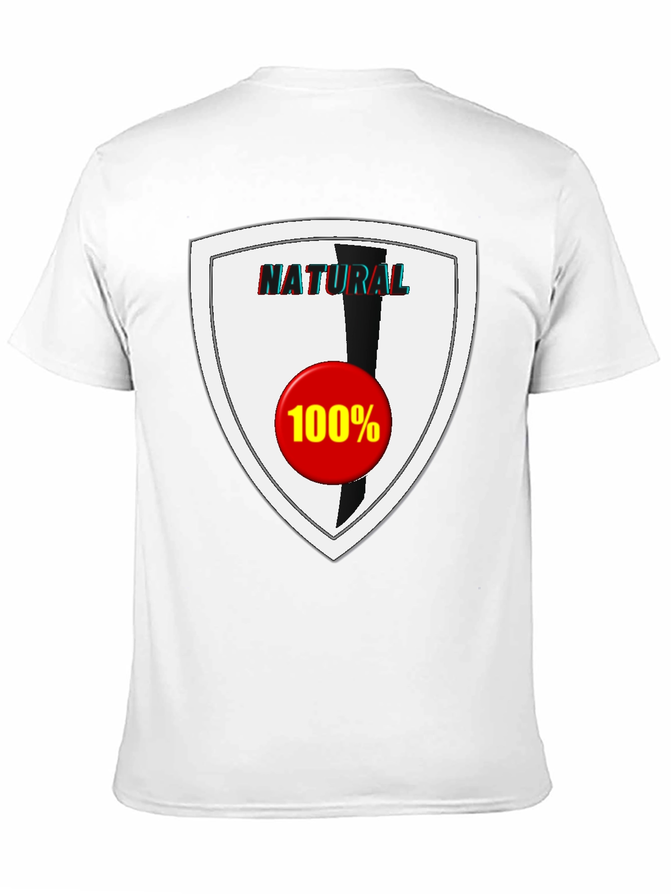 Natural 100% Graphic Tee - Stylish & Comfortable