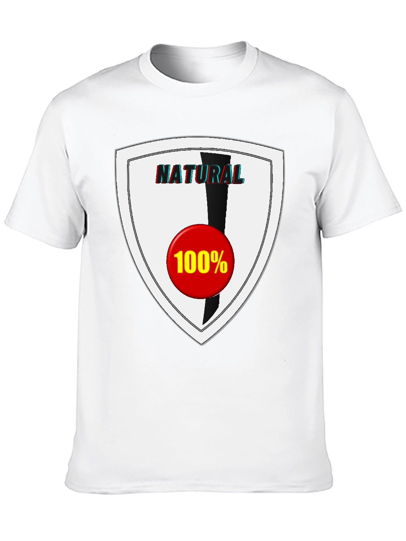 Natural 100% Graphic Tee - Stylish & Comfortable