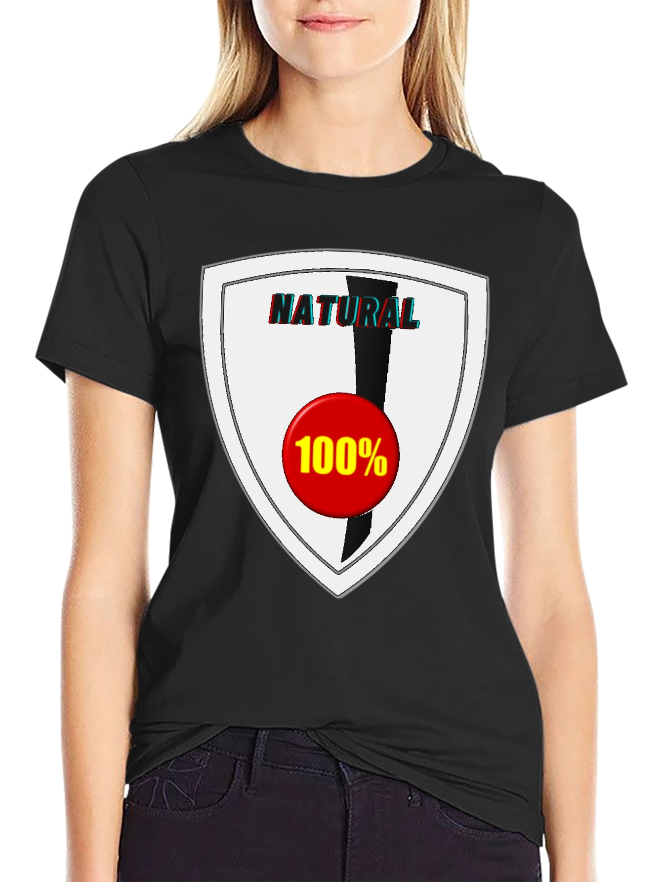 Natural 100% Graphic Tee - Stylish & Comfortable