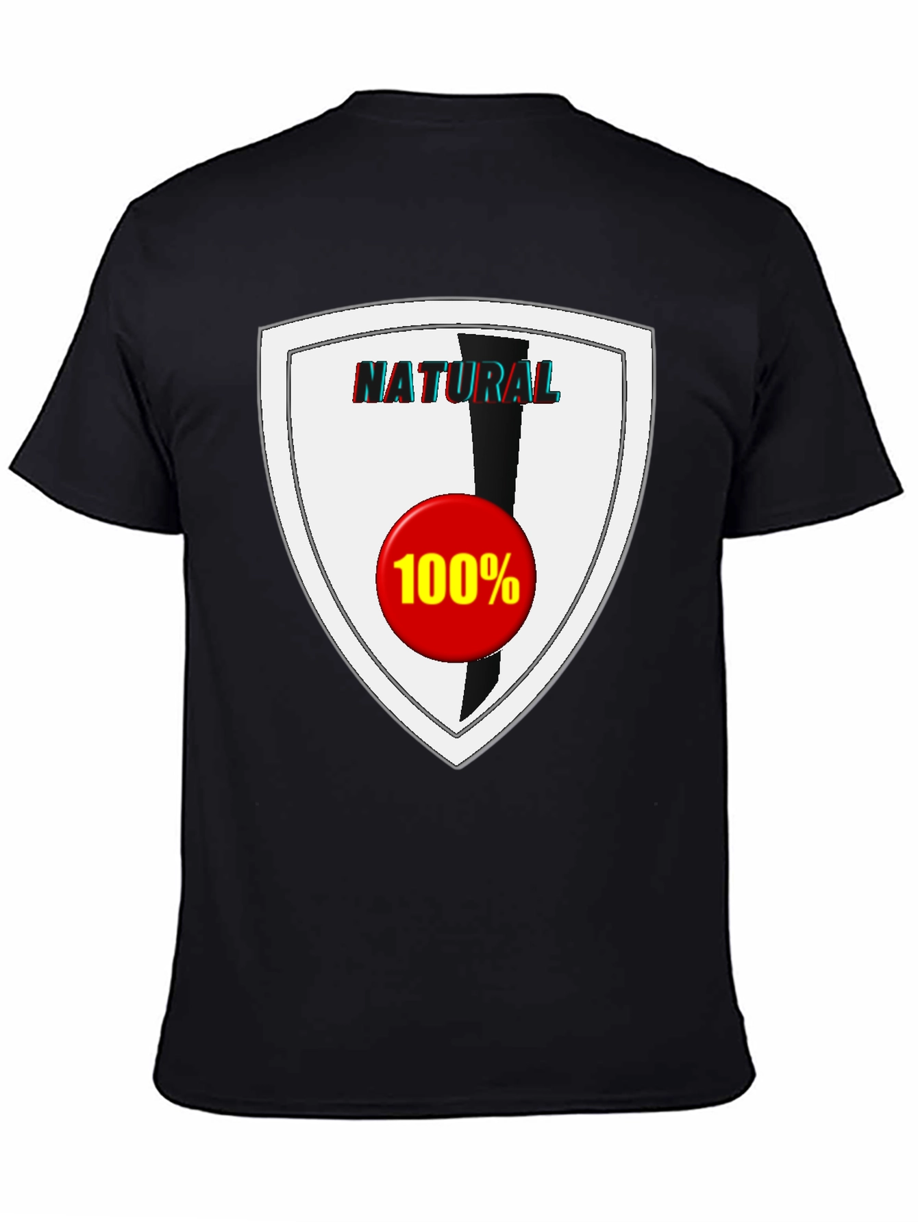 Natural 100% Graphic Tee - Stylish & Comfortable