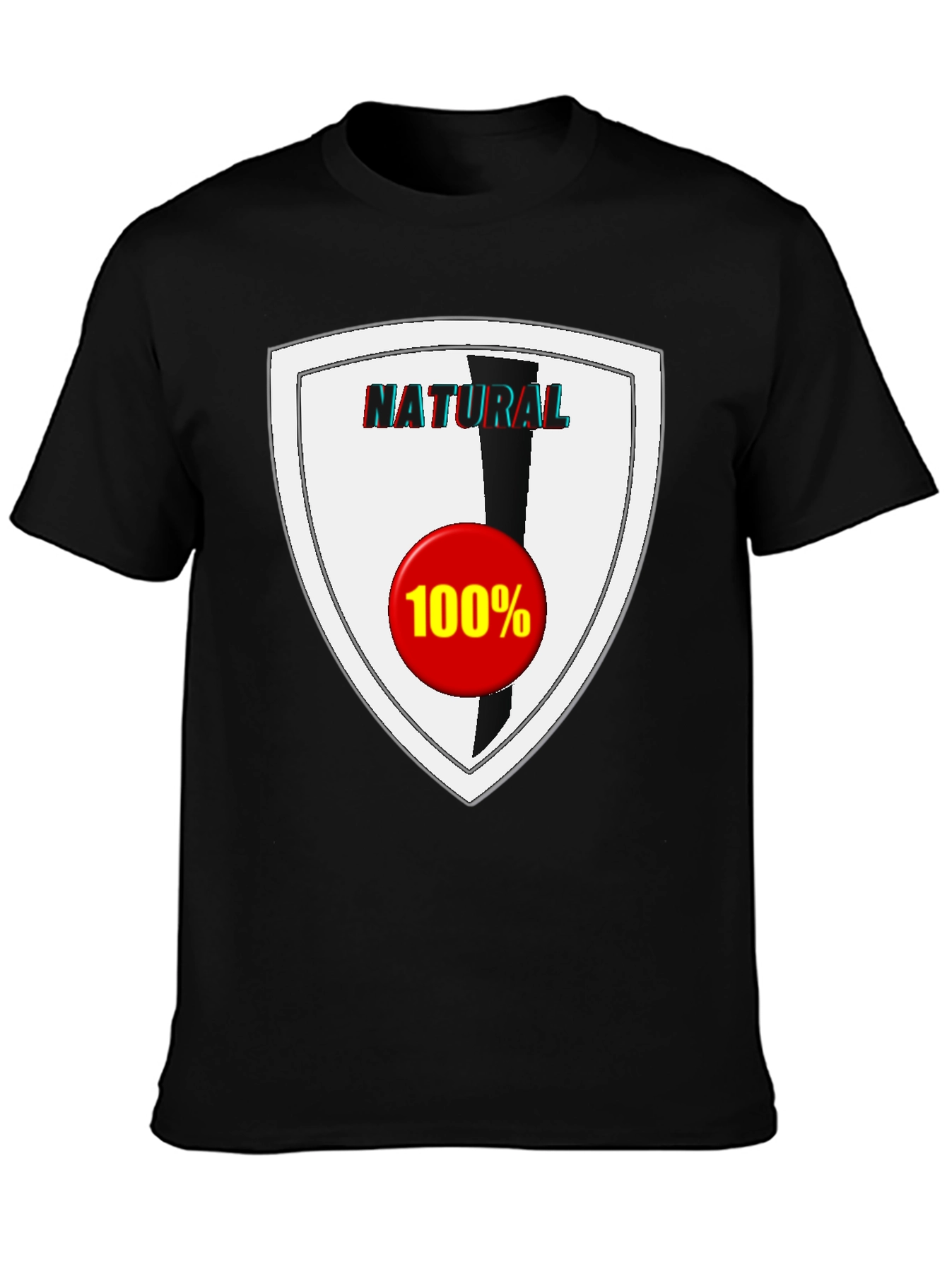 Natural 100% Graphic Tee - Stylish & Comfortable