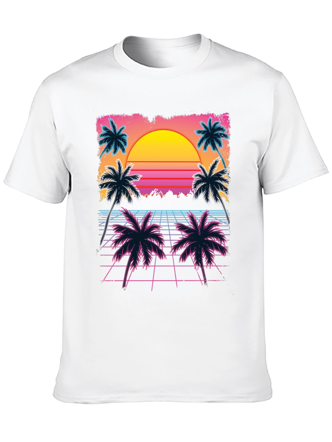 Retro Sunset Palm Tree Graphic Tee