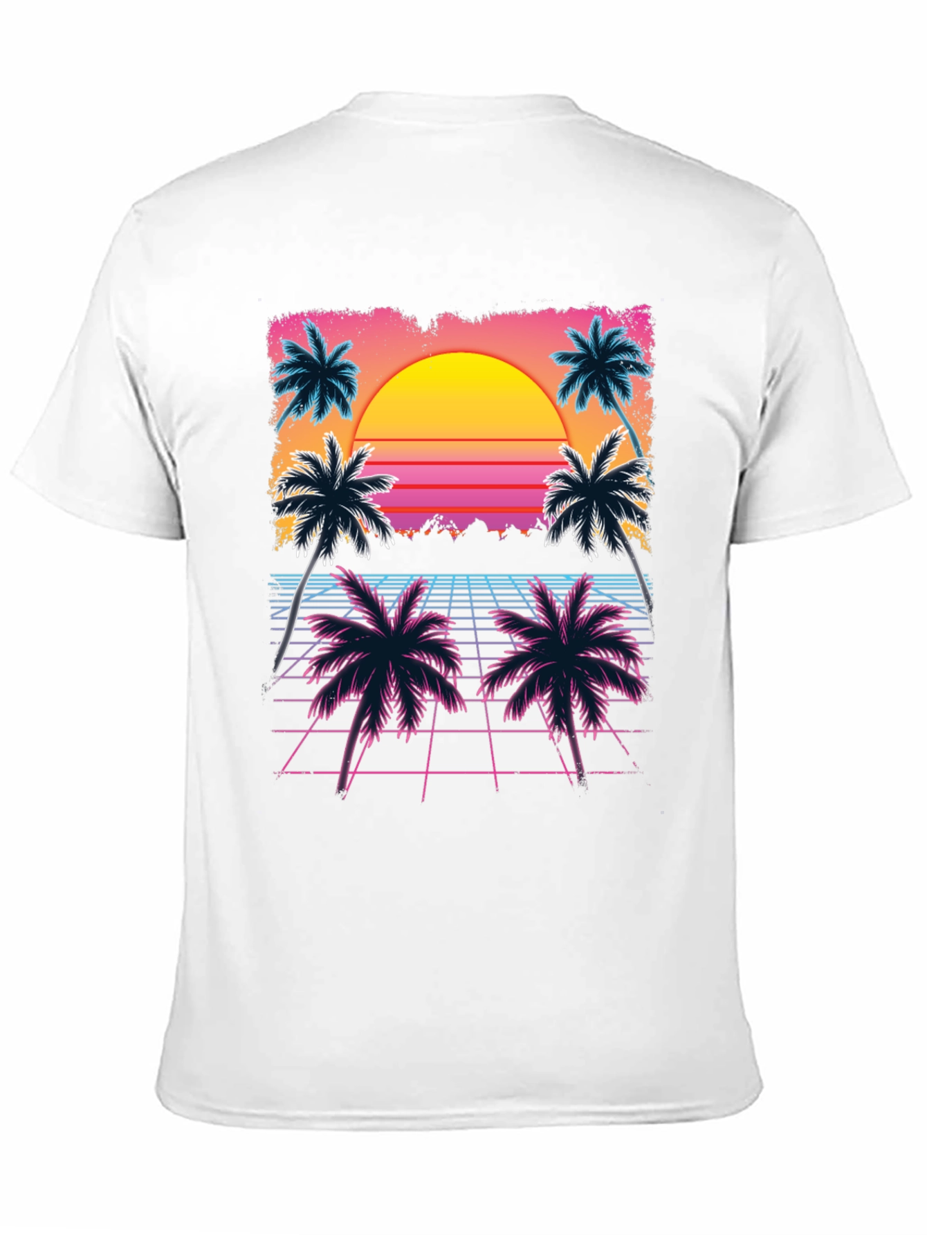 Retro Sunset Palm Tree Graphic Tee