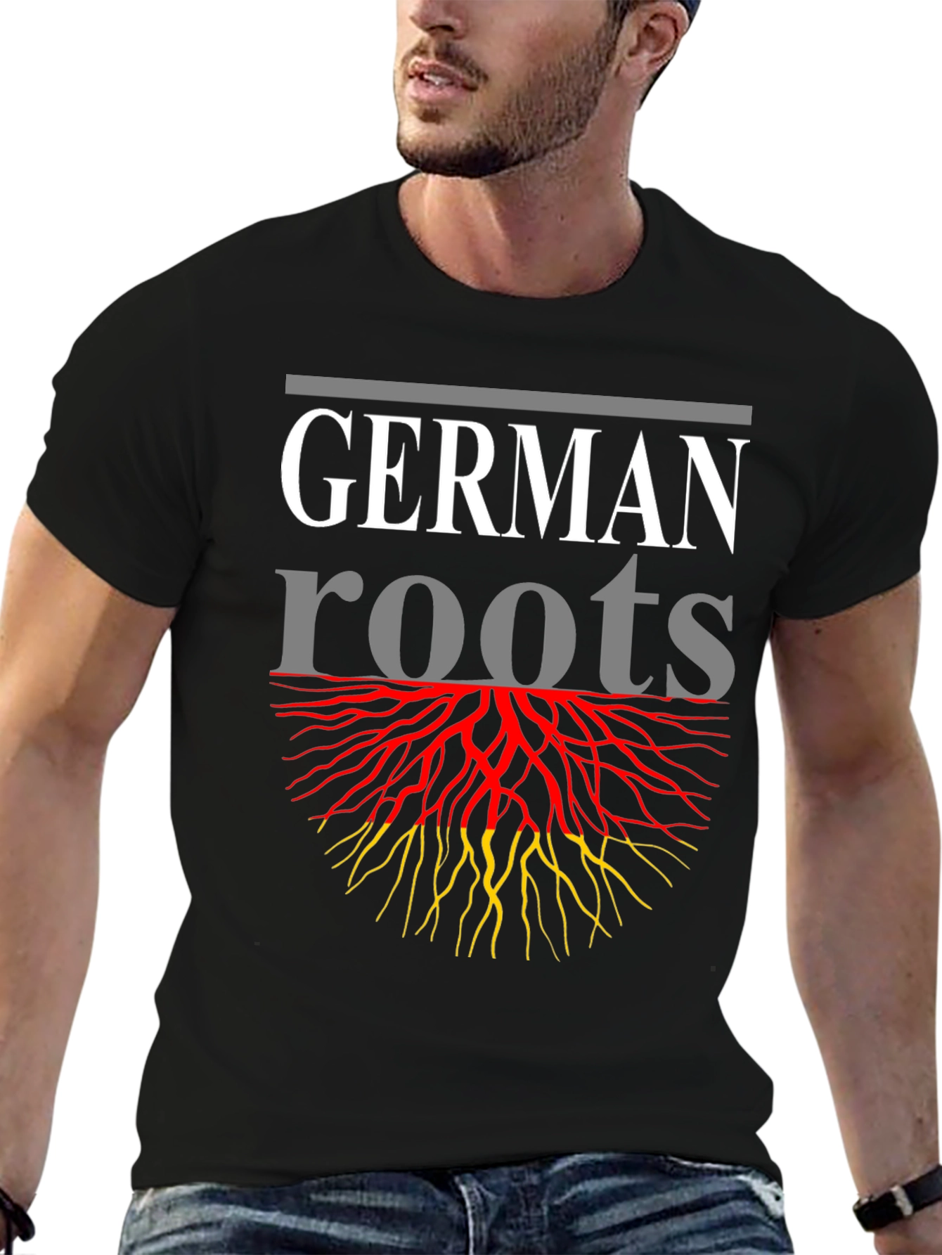 German Roots Graphic T-Shirt - Black