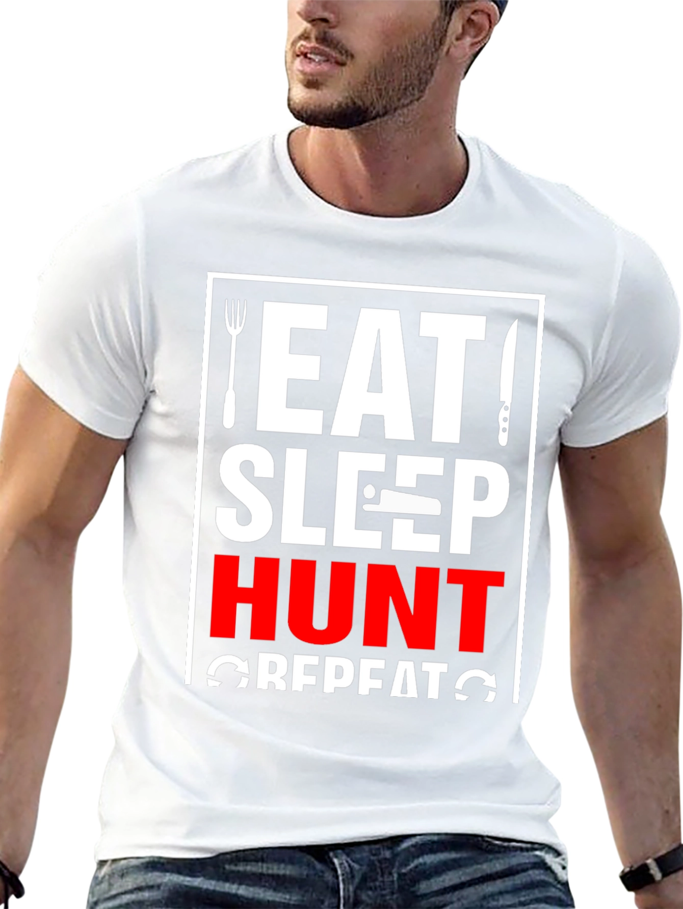 Eat Sleep Hunt Repeat T-Shirt - Graphic Tee