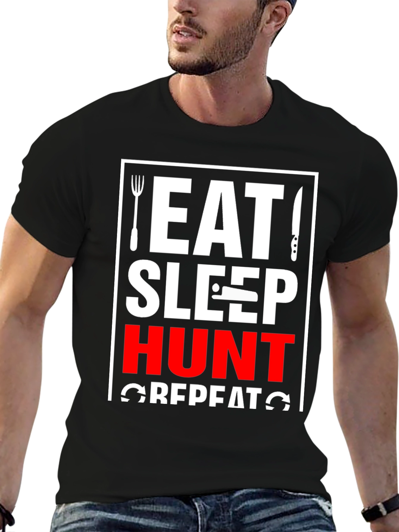 Eat Sleep Hunt Repeat T-Shirt - Graphic Tee