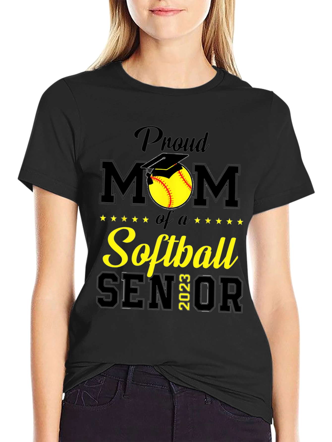 Proud Softball Mom Senior 2023 T-Shirt