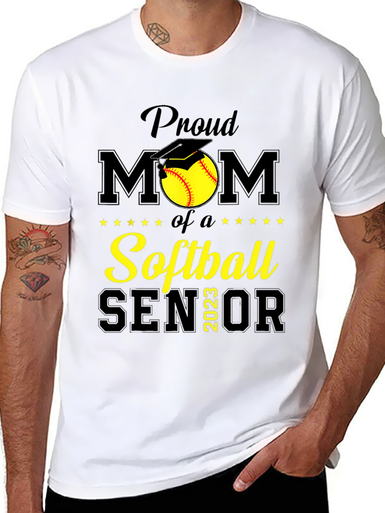 Proud Softball Mom Senior 2023 T-Shirt