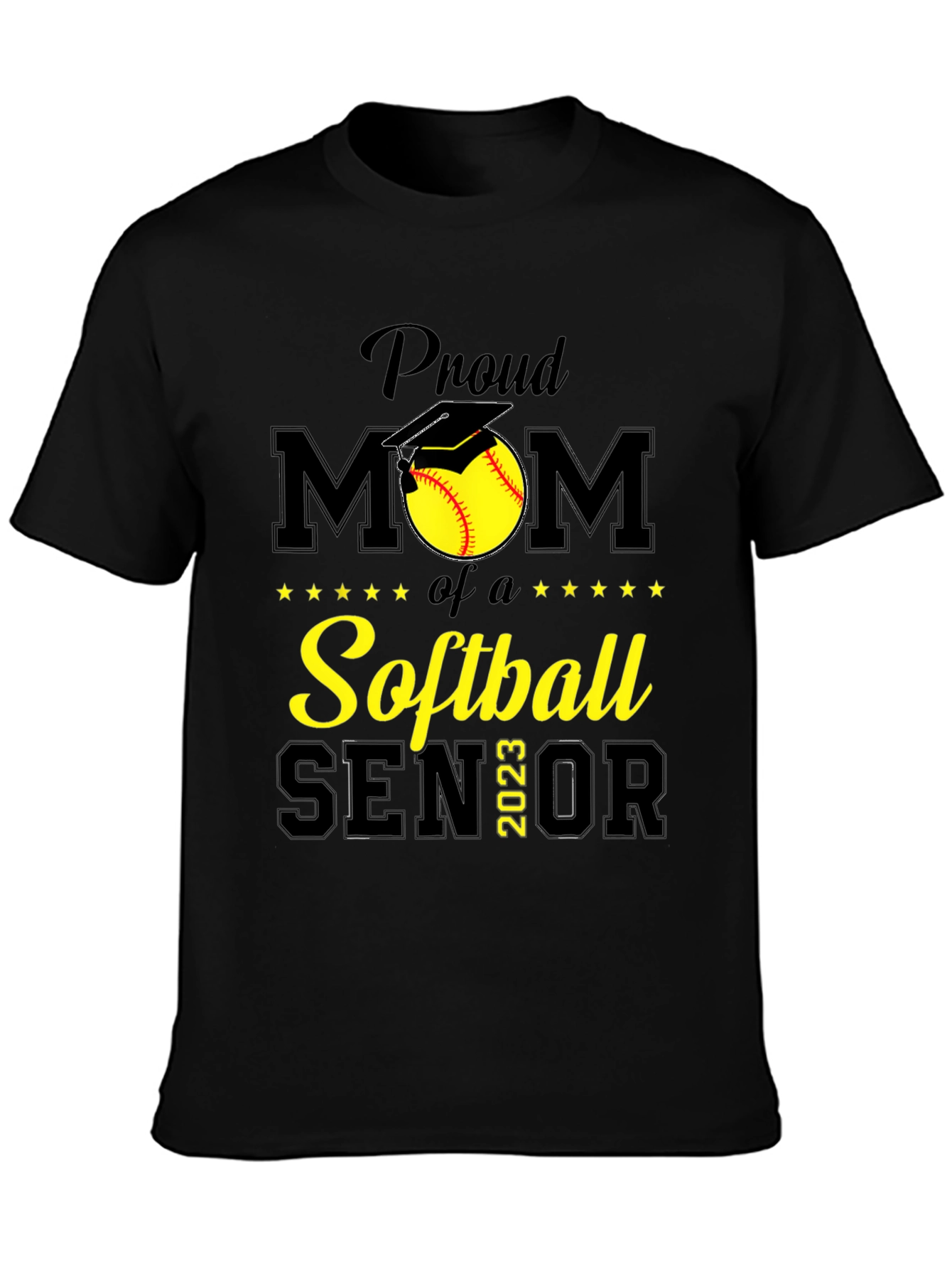 Proud Softball Mom Senior 2023 T-Shirt