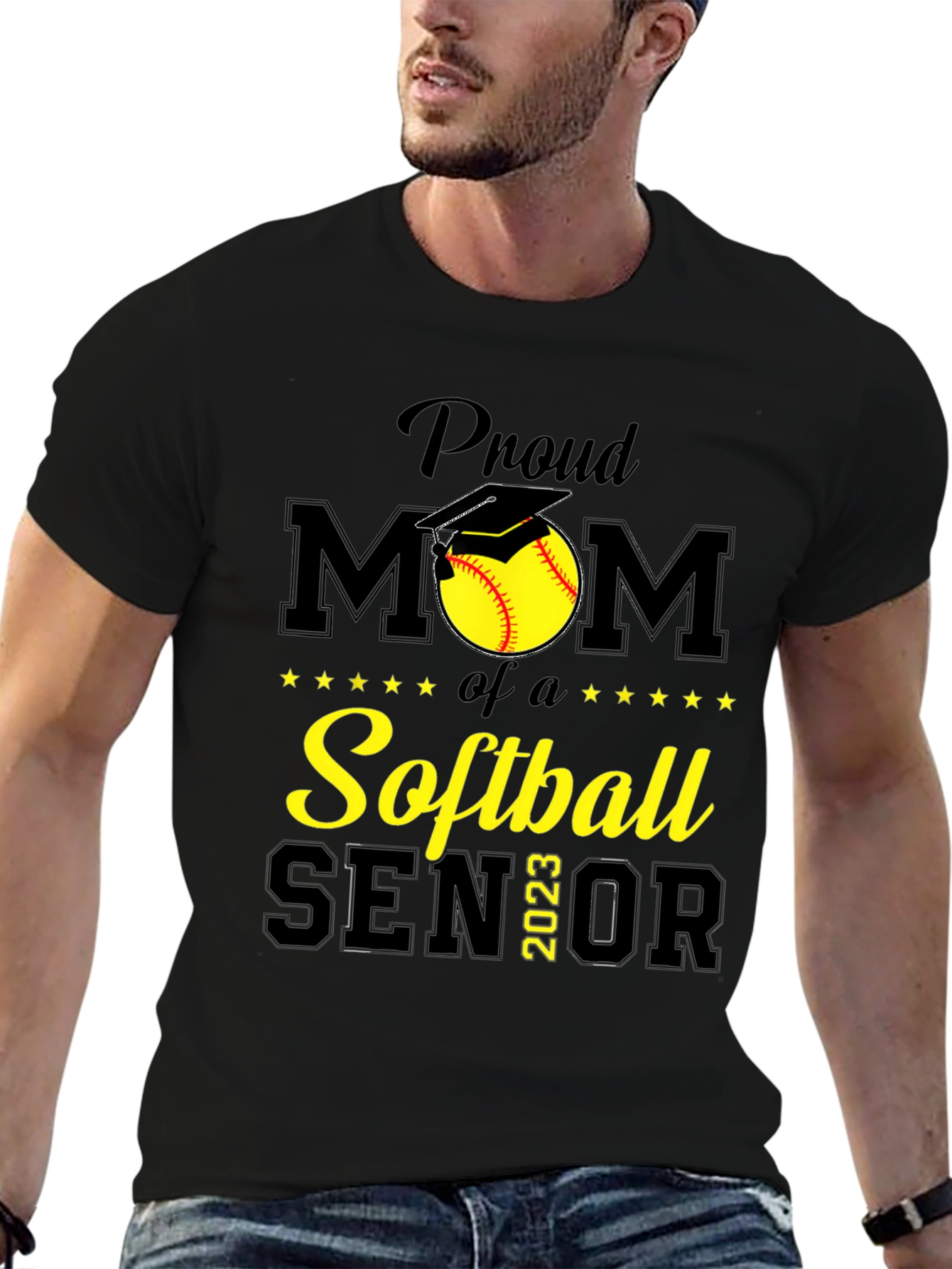 Proud Softball Mom Senior 2023 T-Shirt