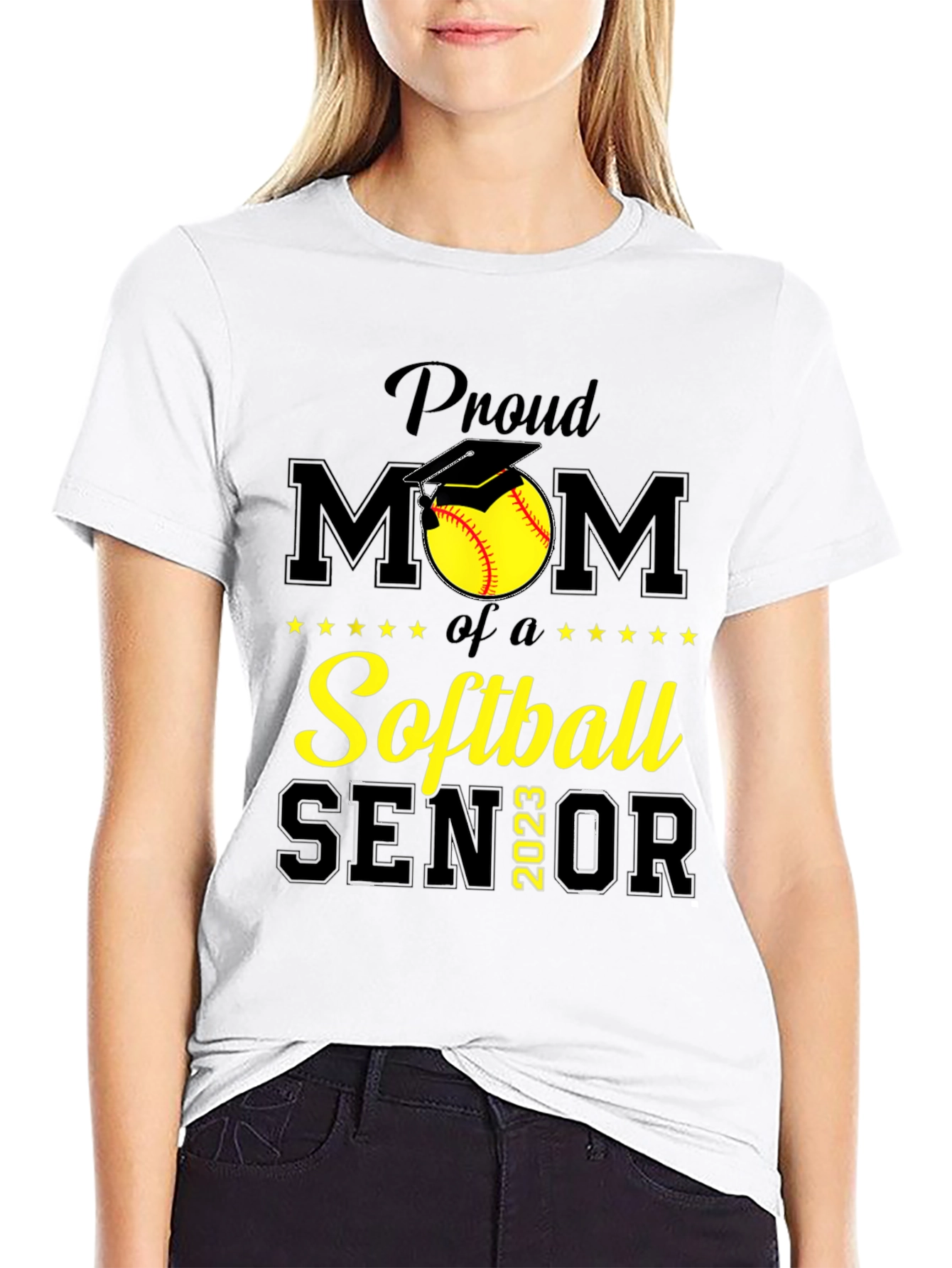 Proud Softball Mom Senior 2023 T-Shirt