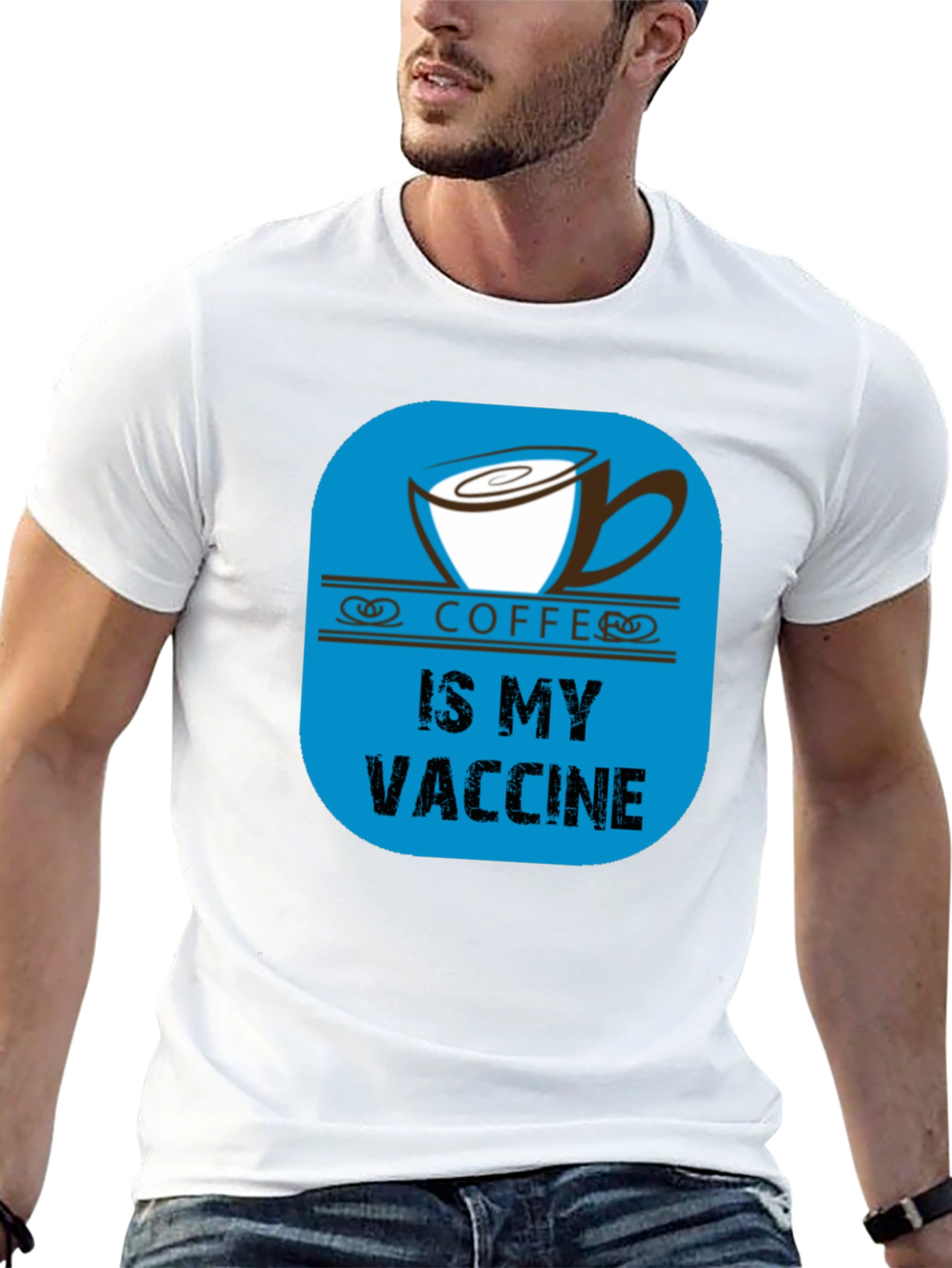 Coffee is My Vaccine Black T-Shirt