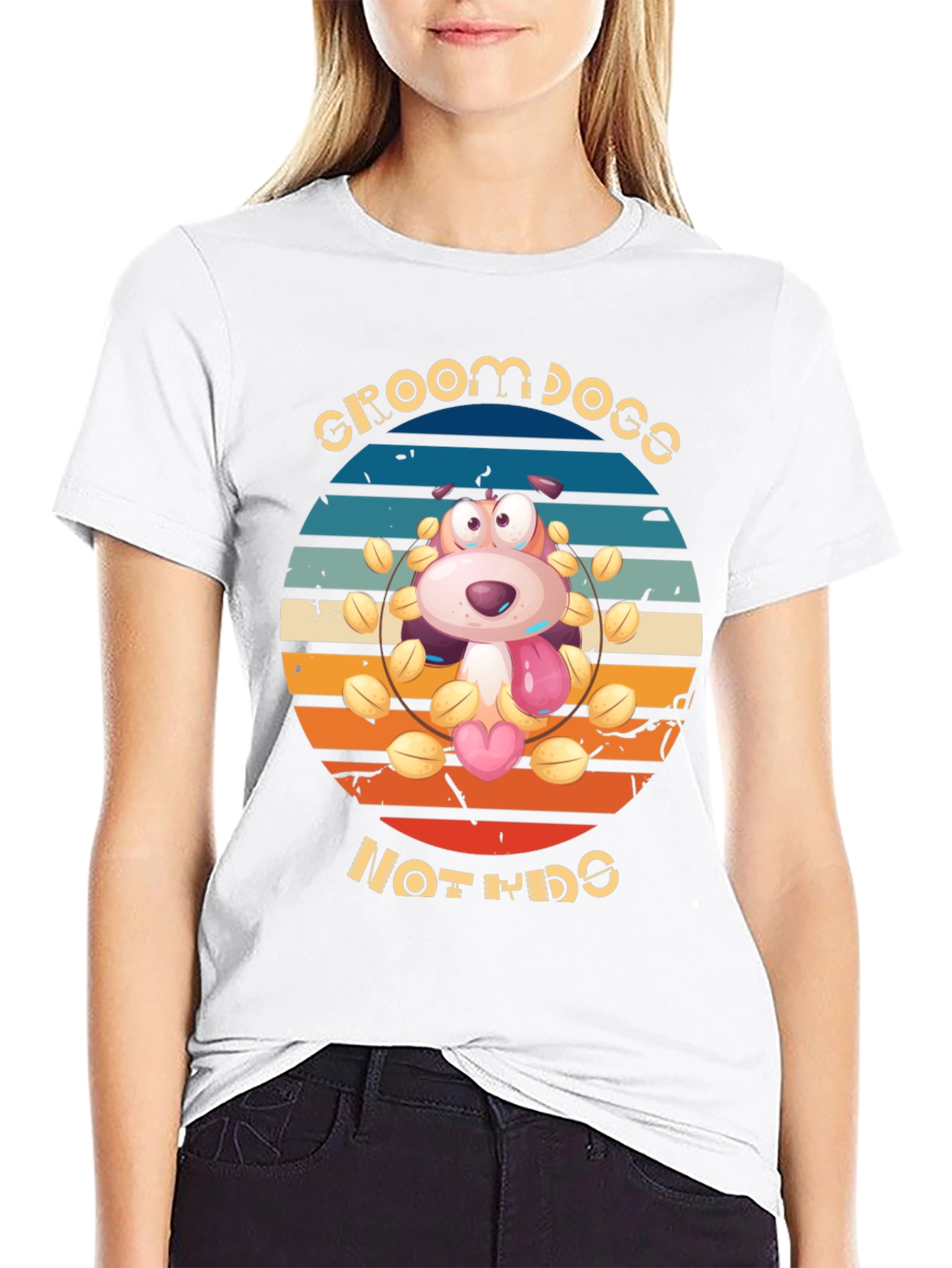 Groom Dogs Not Kids Graphic Tee