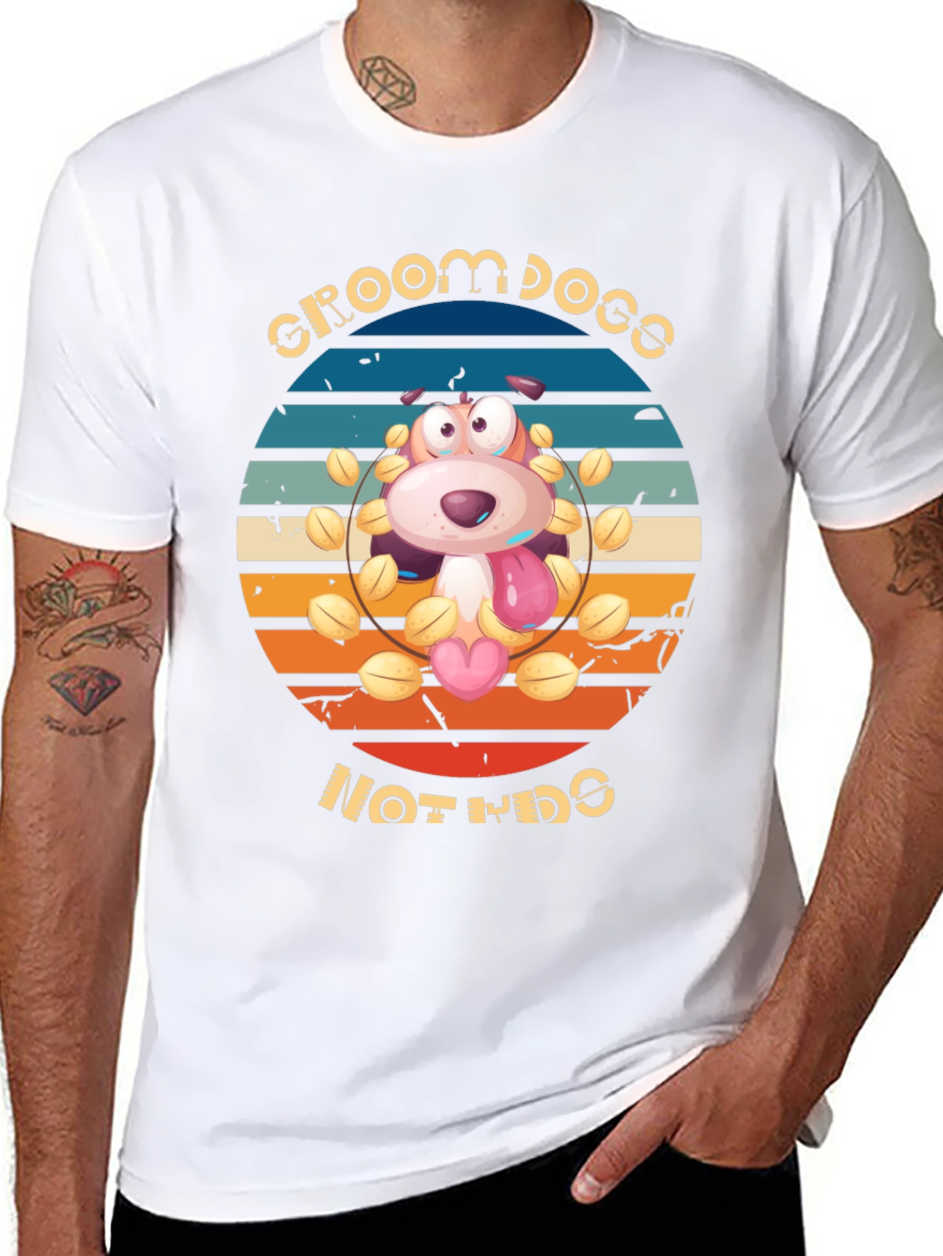 Groom Dogs Not Kids Graphic Tee