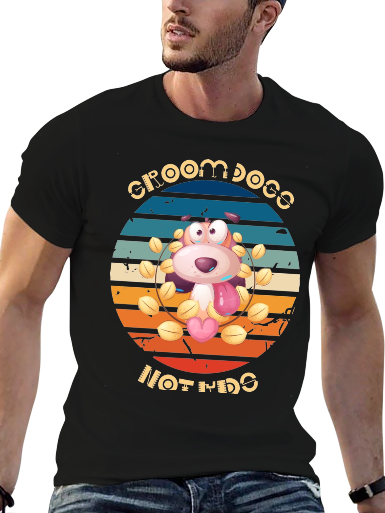 Groom Dogs Not Kids Graphic Tee