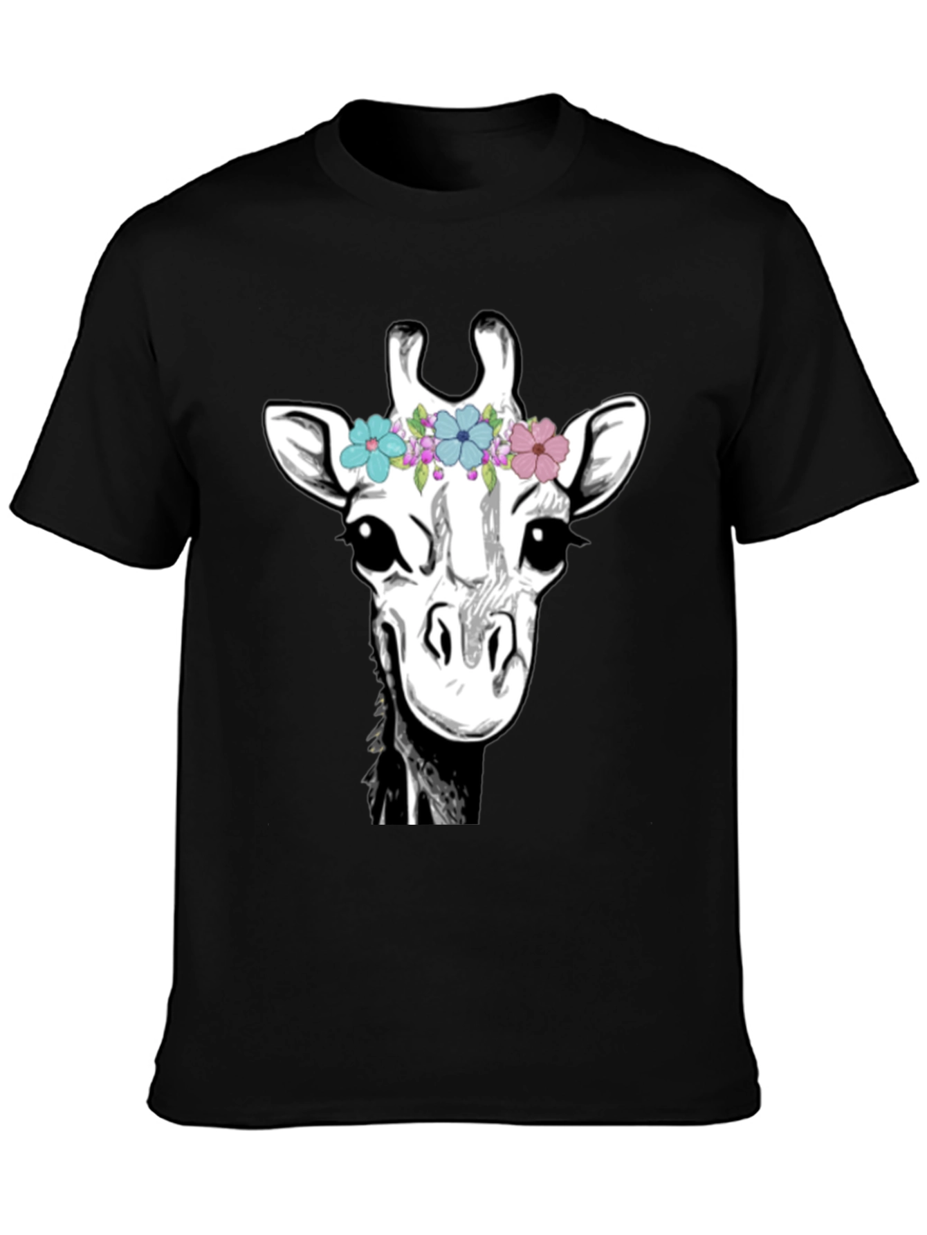 Giraffe Flower Crown Graphic Tee